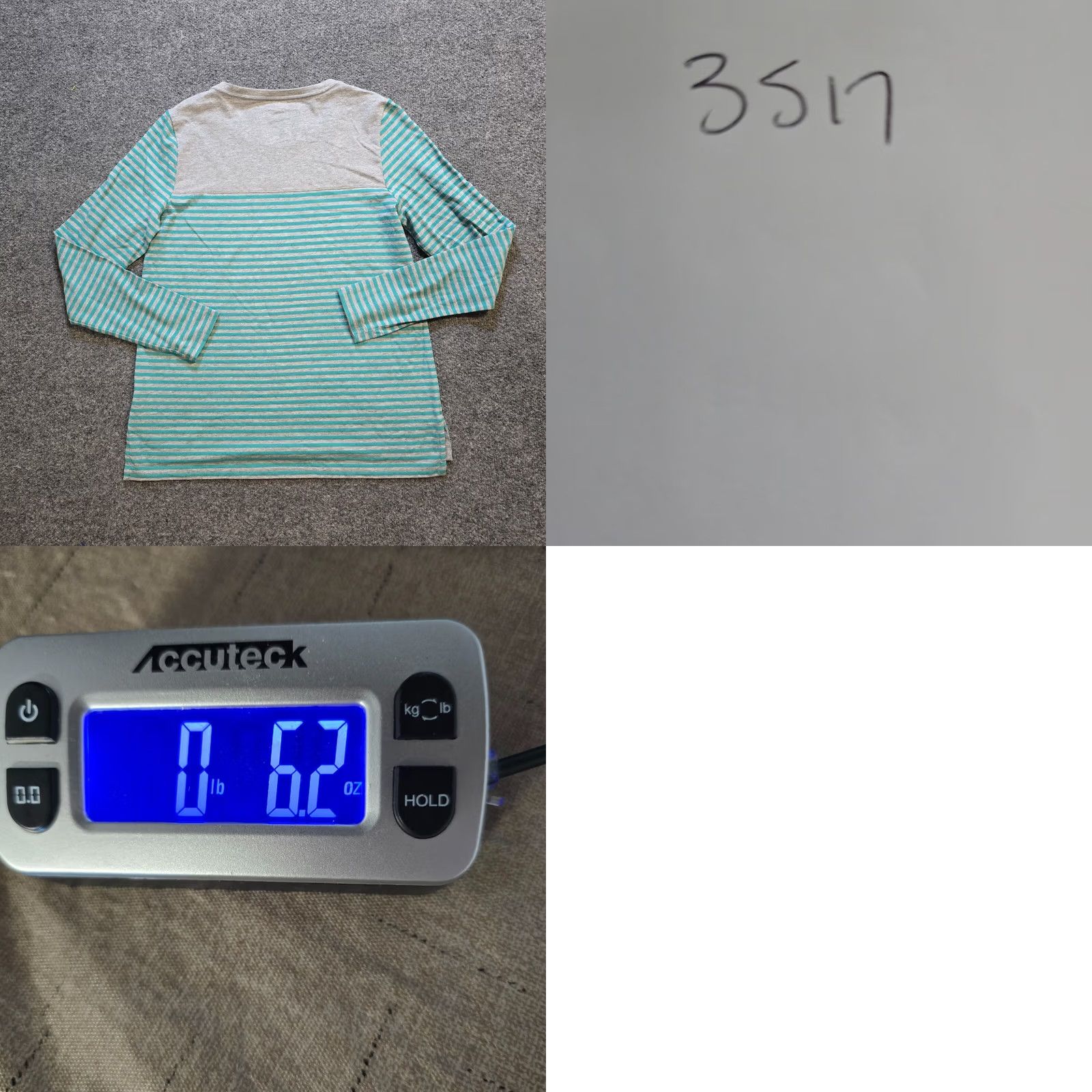 Vintage L.L. Bean Top Womens Size Small Gray Striped Cotton Long Sleeve Round Neck Blouse Size S / US 4 / IT 40 - 8 Thumbnail
