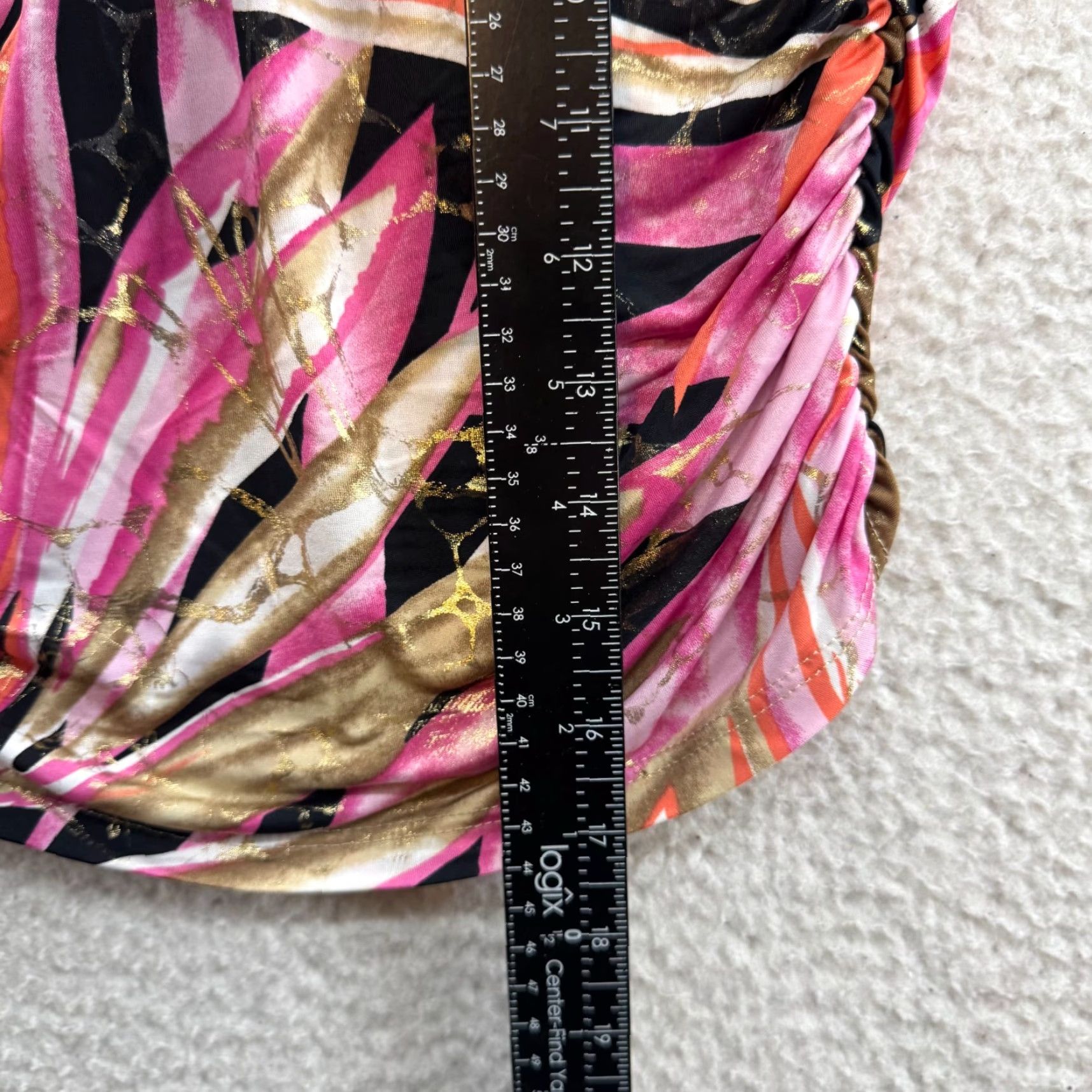 Vintage Y2K Vintage Tube Top Pink Floral Tropical Slinky McBling Shirt Women’s Small Pink McBling Size S / US 4 / IT 40 - 4 Thumbnail