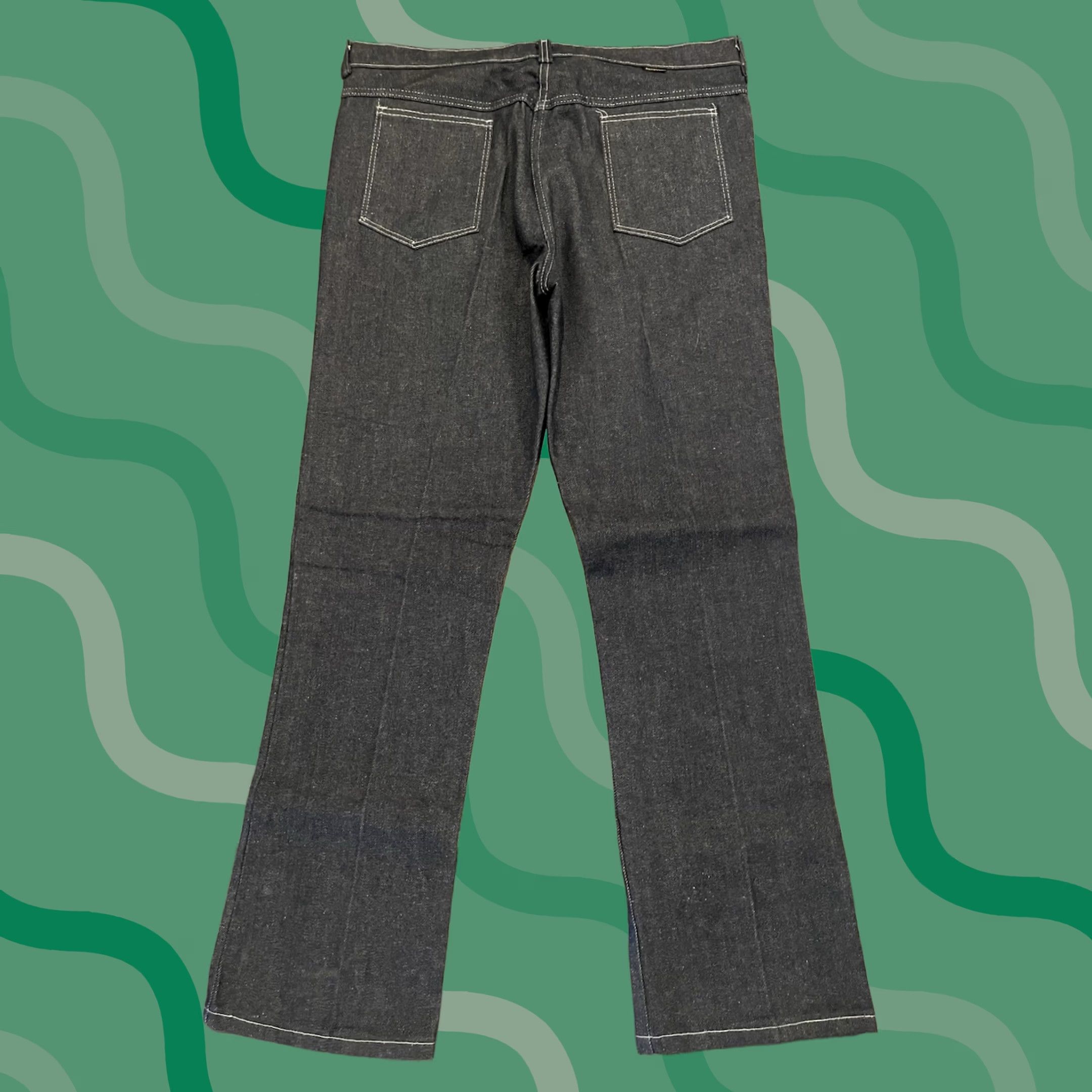 Denime VINTAGE Renegade Denim Jeans Mens Size 38x33 Dark Wash Blue 1970s Rockabilly Casual Jeans Mens Size US 38 / EU 54 - 1 Thumbnail