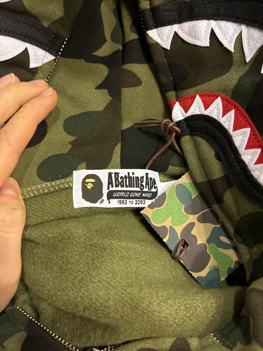 Bape Bape Green Camo ‘Ponr’ Shark Zip Hoodie Size US XL / EU 56 / 4 - 8 Thumbnail
