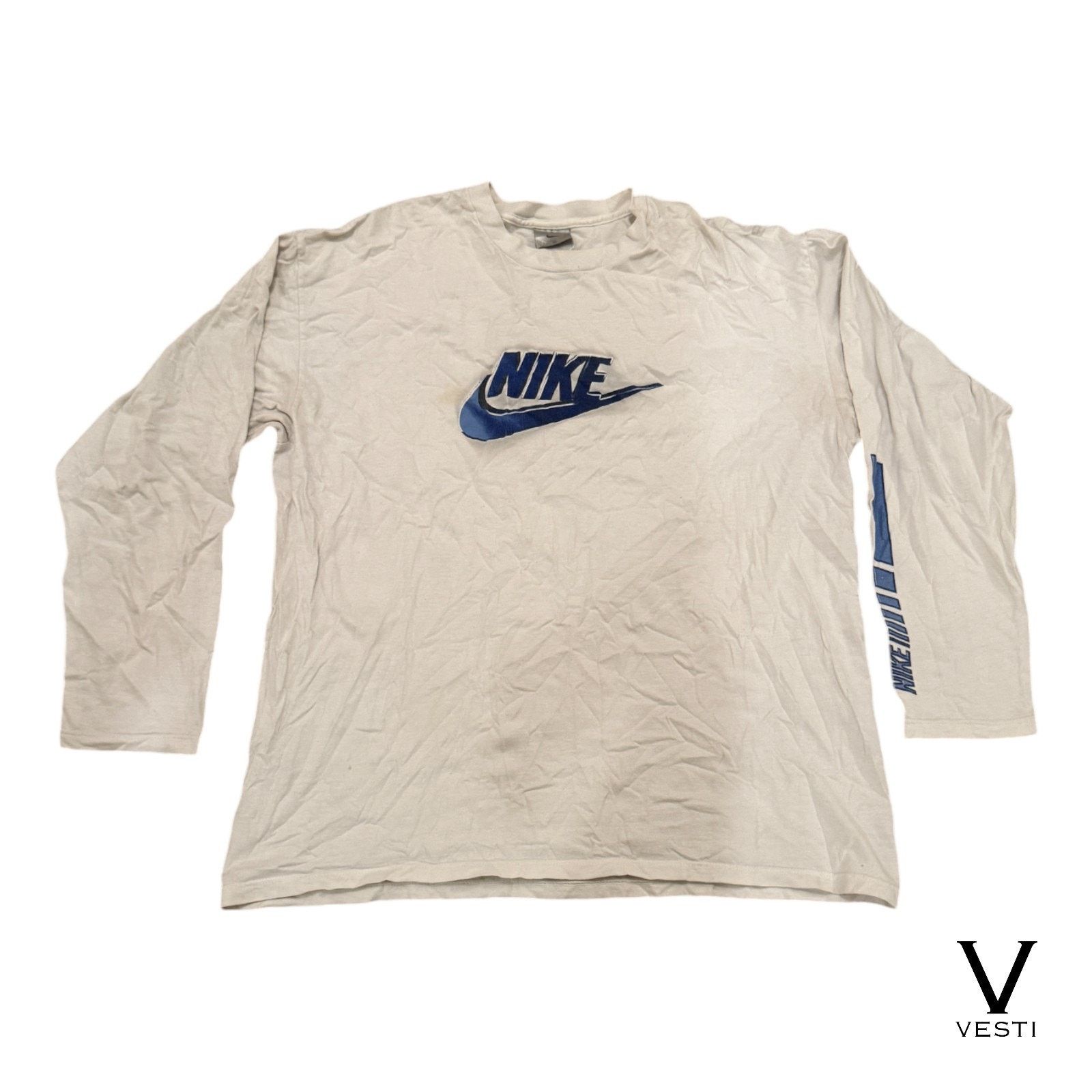 Nike Vintage Nike Shirt Mens XL White Swoosh Logo Long Sleeve Size US XL / EU 56 / 4 - 1 Thumbnail