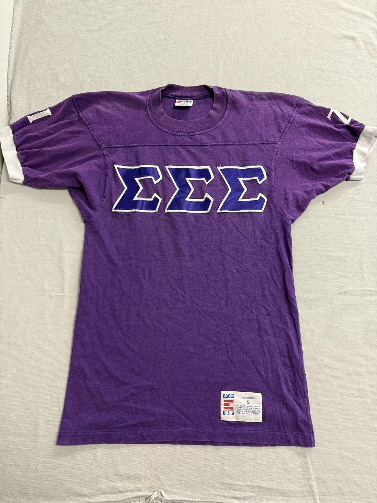 Designer Vintage Tri Sigma Sorority Jersey Sigma Sigma Sigma Purple S Size S / US 4 / IT 40 - 1 Thumbnail