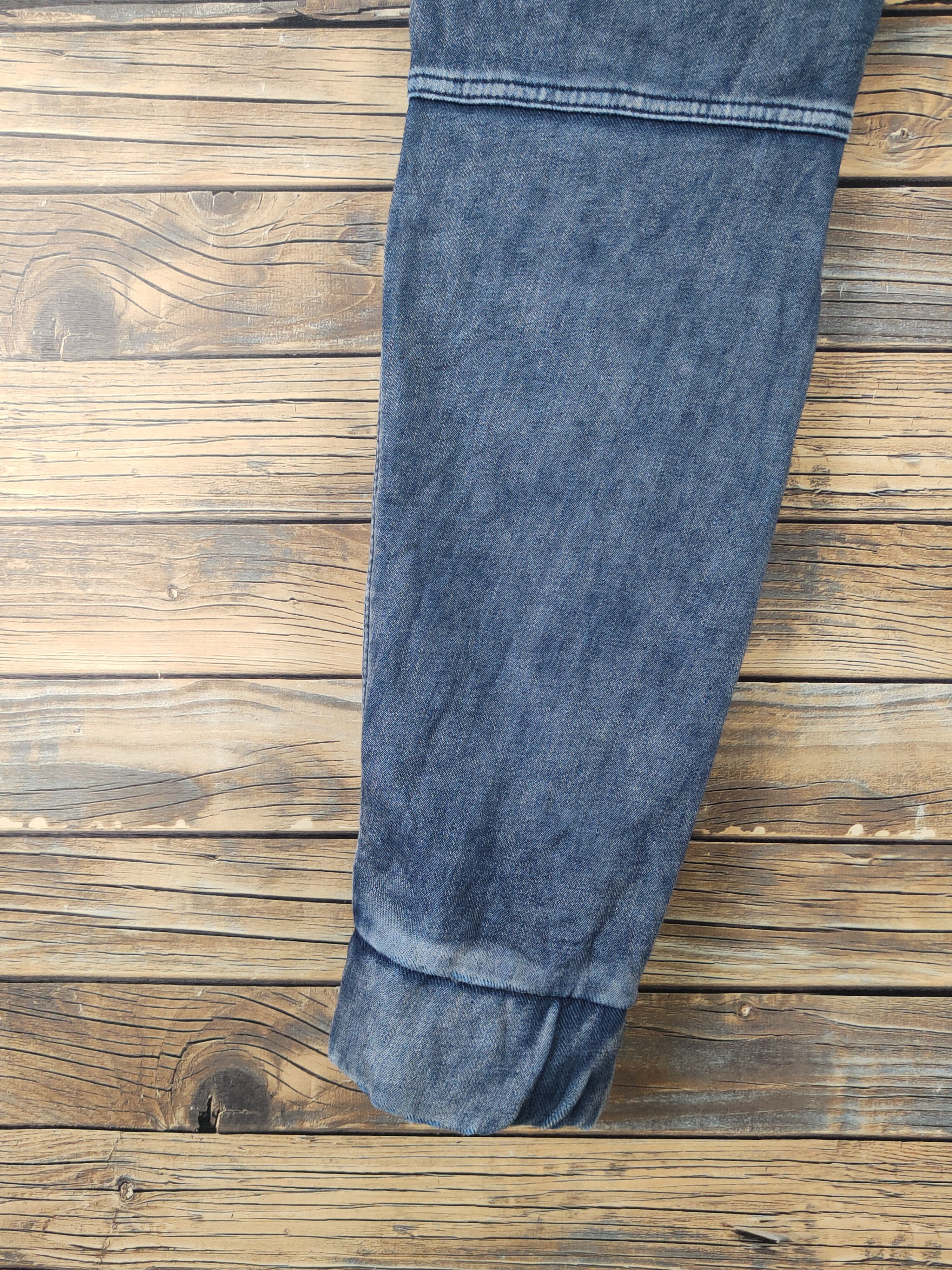 Japanese Brand FieldCore Dark Blue Distressed Ripped Jogger Jeans #W1996 Size US 35 - 17 Thumbnail