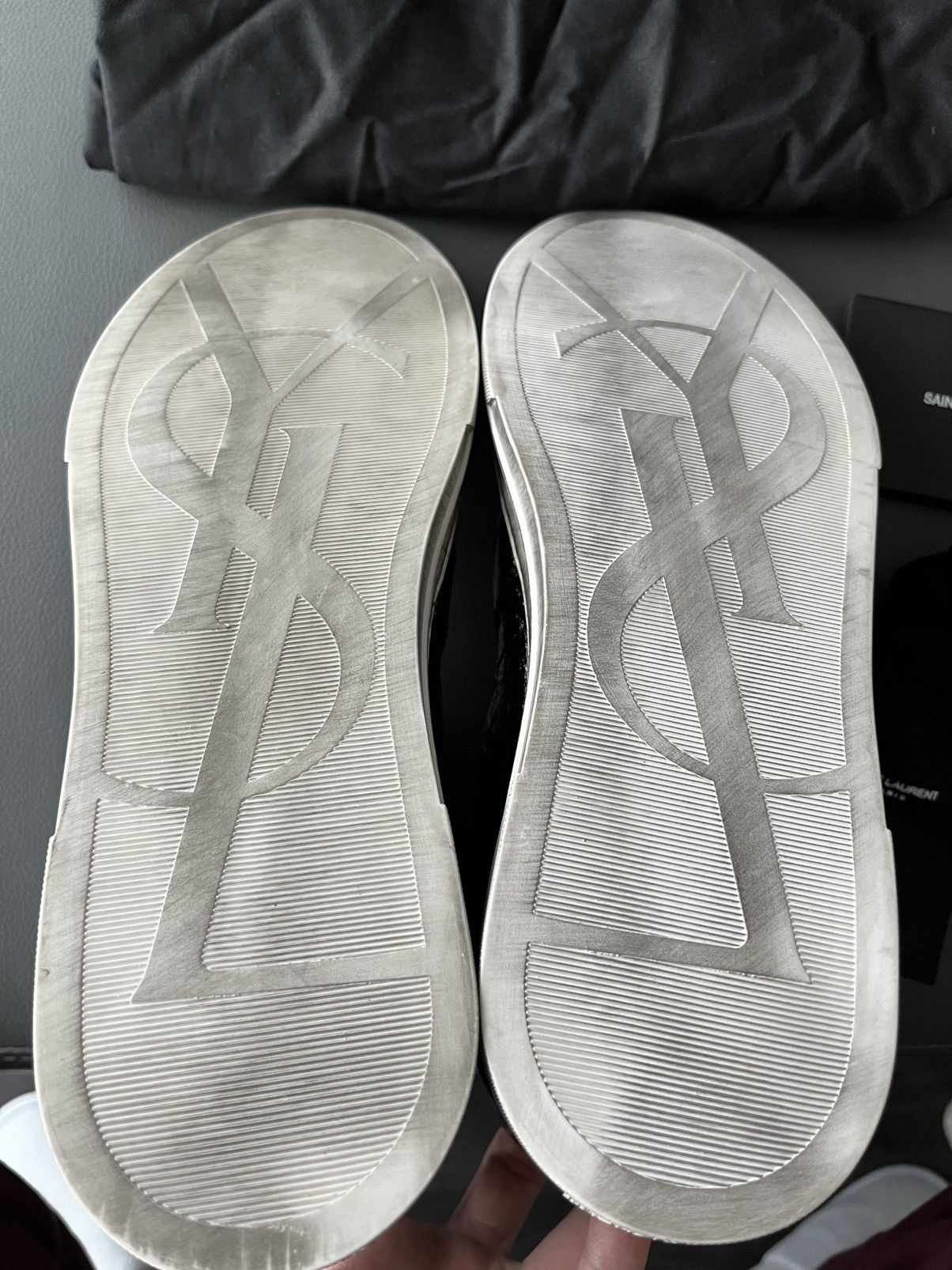 Saint Laurent Paris Super Rare Distressed Washed Saint Laurent Sneaker by Hedi Size US 9.5 / EU 42-43 - 9 Thumbnail