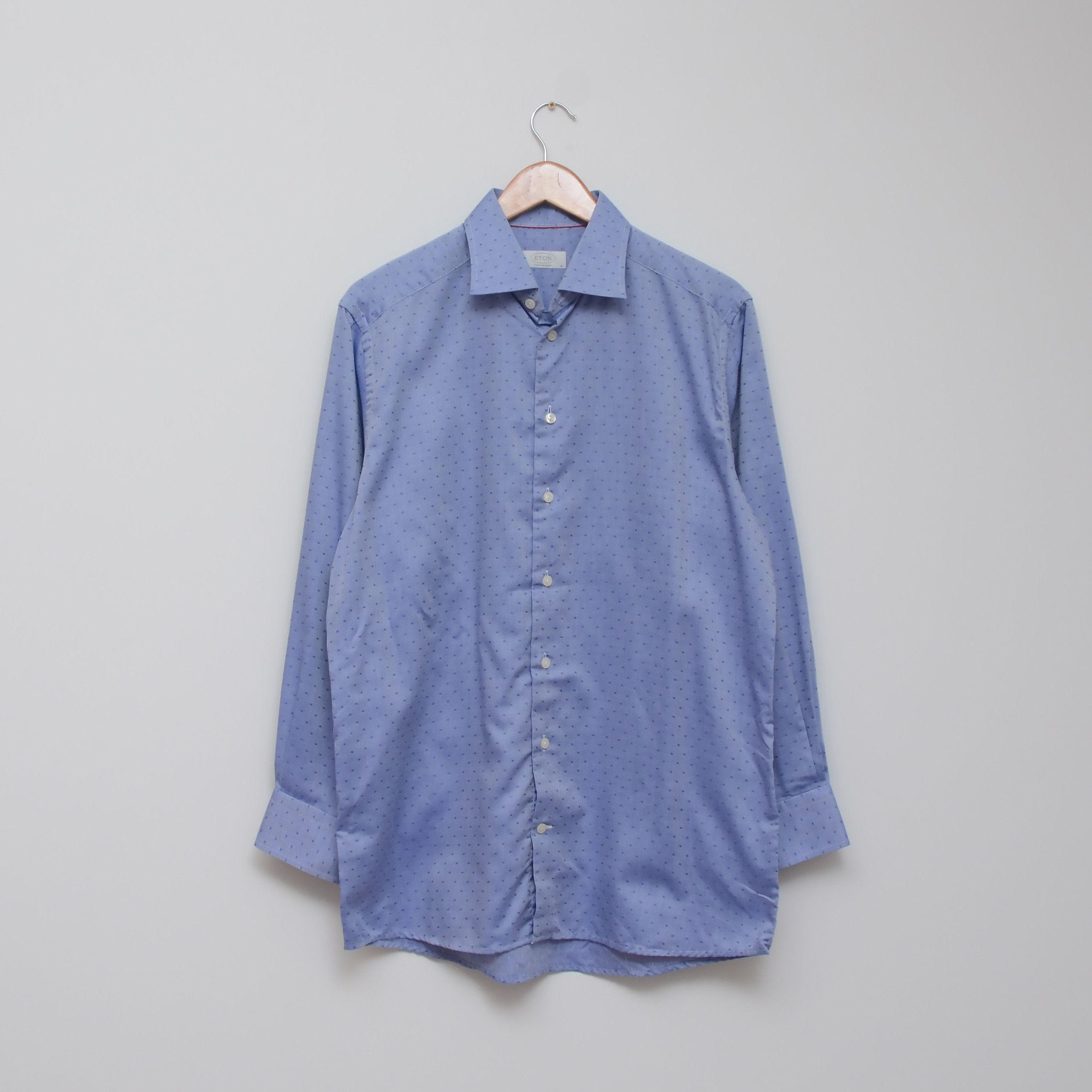 Eton Eton Contemporary Shirt size 16 41 Blue Mini Owl Print Size US L / EU 52-54 / 3 - 1 Thumbnail