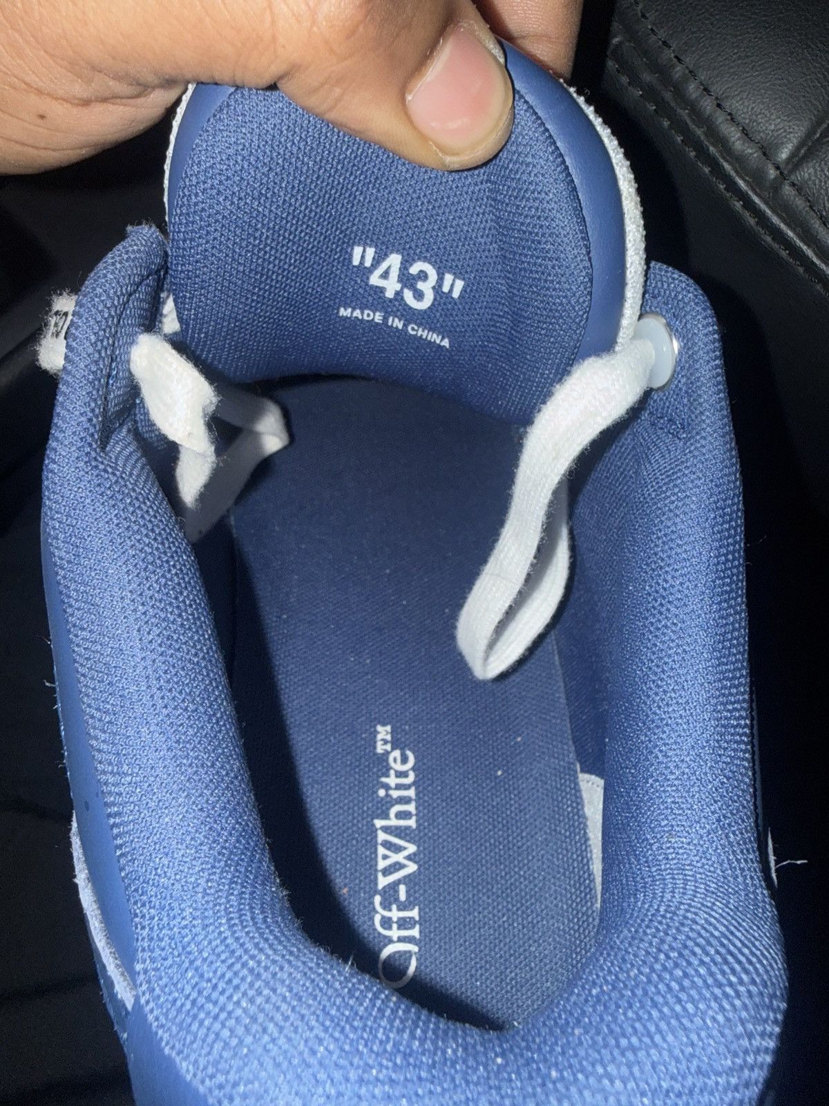 Off-White Off-White Out of Office Dark Blue White Size US 10 / EU 43 - 7 Thumbnail