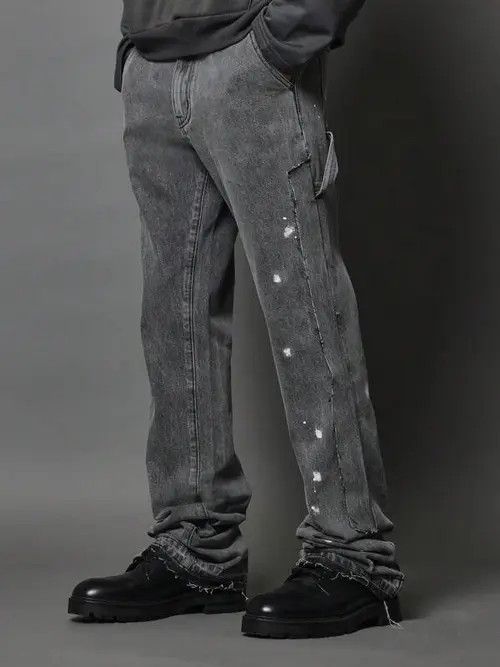 Japanese Brand Paint Splash Flare Fit Jean Size US 32 / EU 48 - 3 Thumbnail