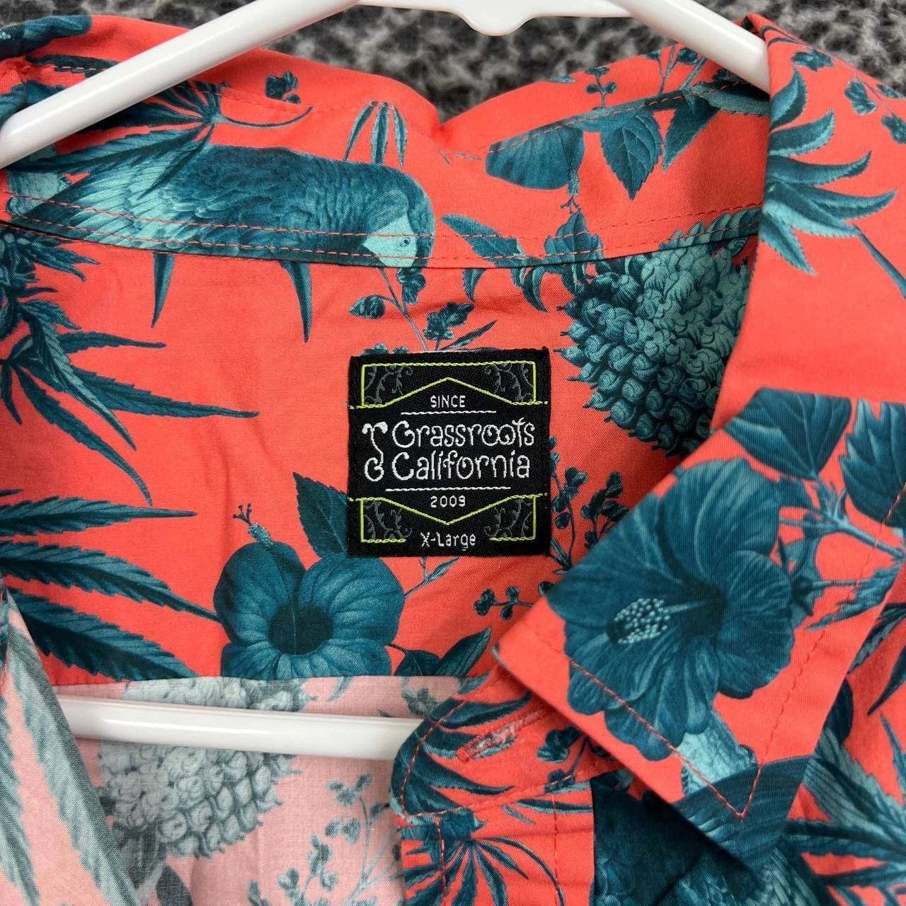 Grassroots California Greg Lutzka Shirt Men Hawaiian Button Up Short Sleeve XL Size US XL / EU 56 / 4 - 6 Thumbnail