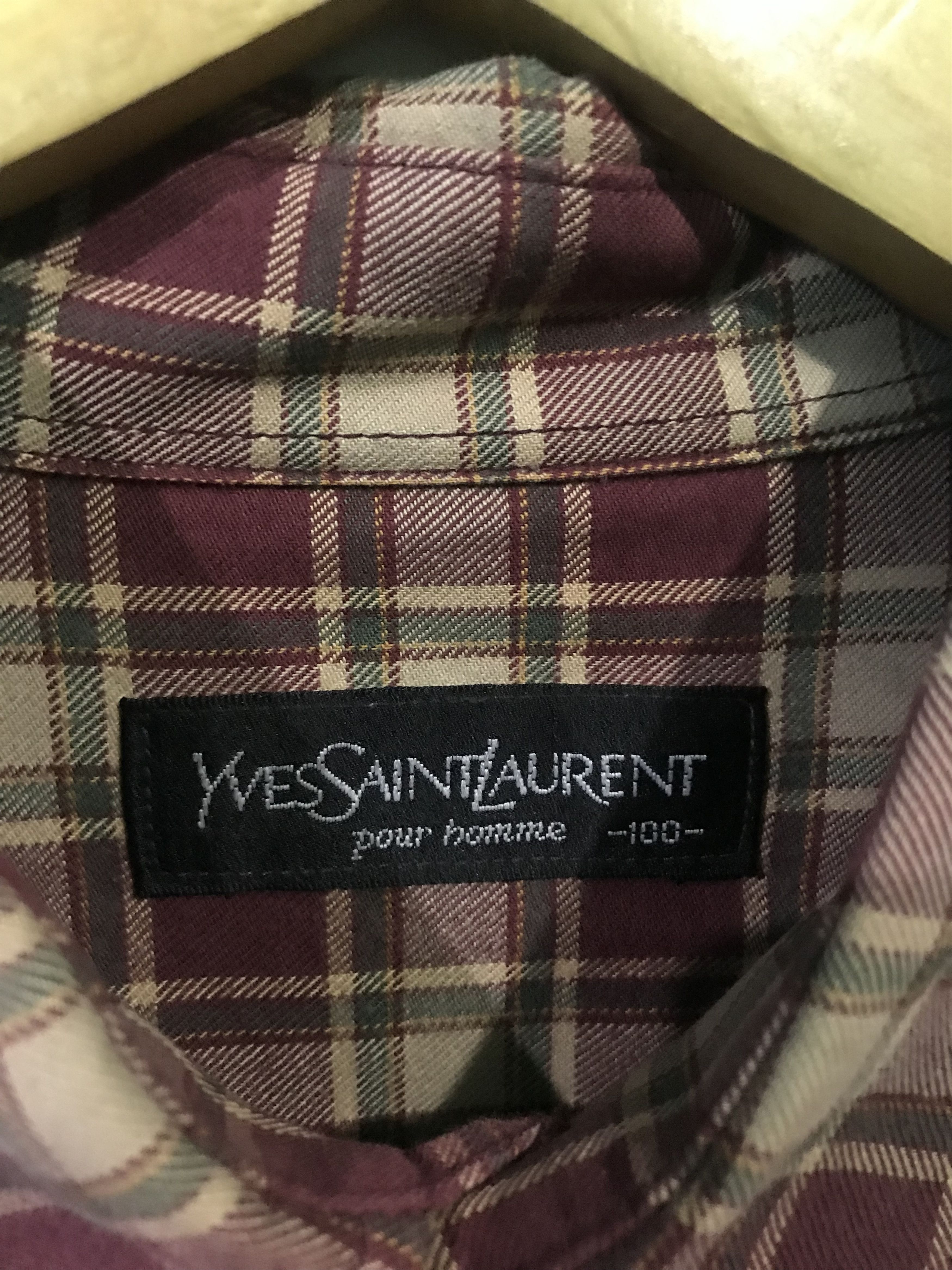 Yves Saint Laurent Vintage yves saint laurent plaid shirt Size US L / EU 52-54 / 3 - 4 Thumbnail