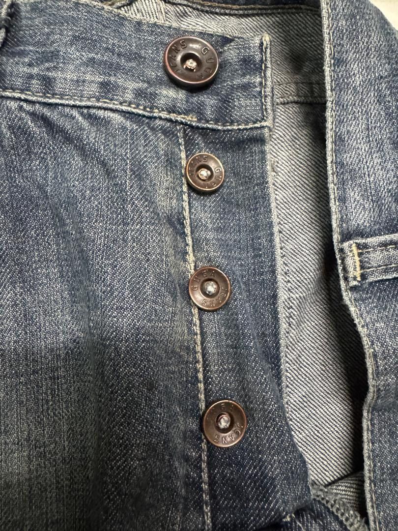Japanese Brand BAGGY Guga 🇯🇵 Jeans Rusty Mudwash Sick Style Distressed Jean Size US 33 - 9 Thumbnail