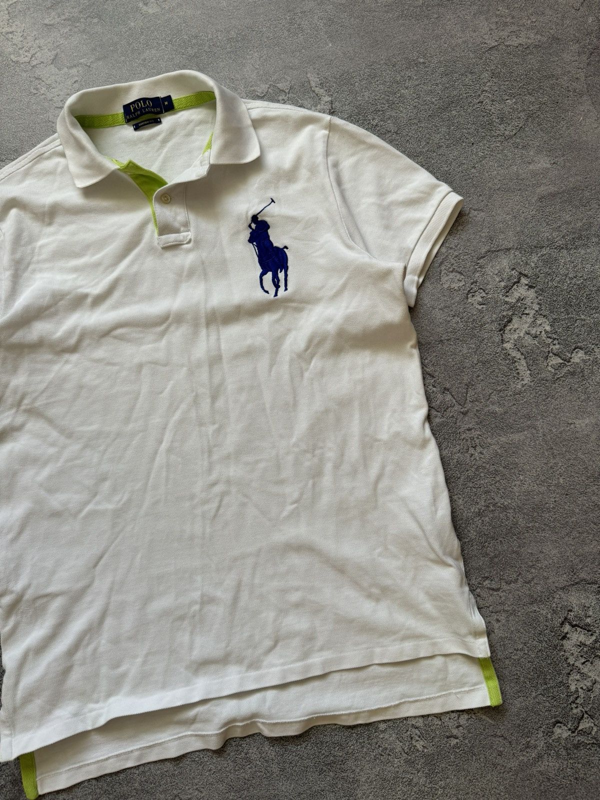 Polo Ralph Lauren × Vintage Polo Ralph Lauren M white polo tee T-shirt rugby big logo Size US M / EU 48-50 / 2 - 6 Thumbnail