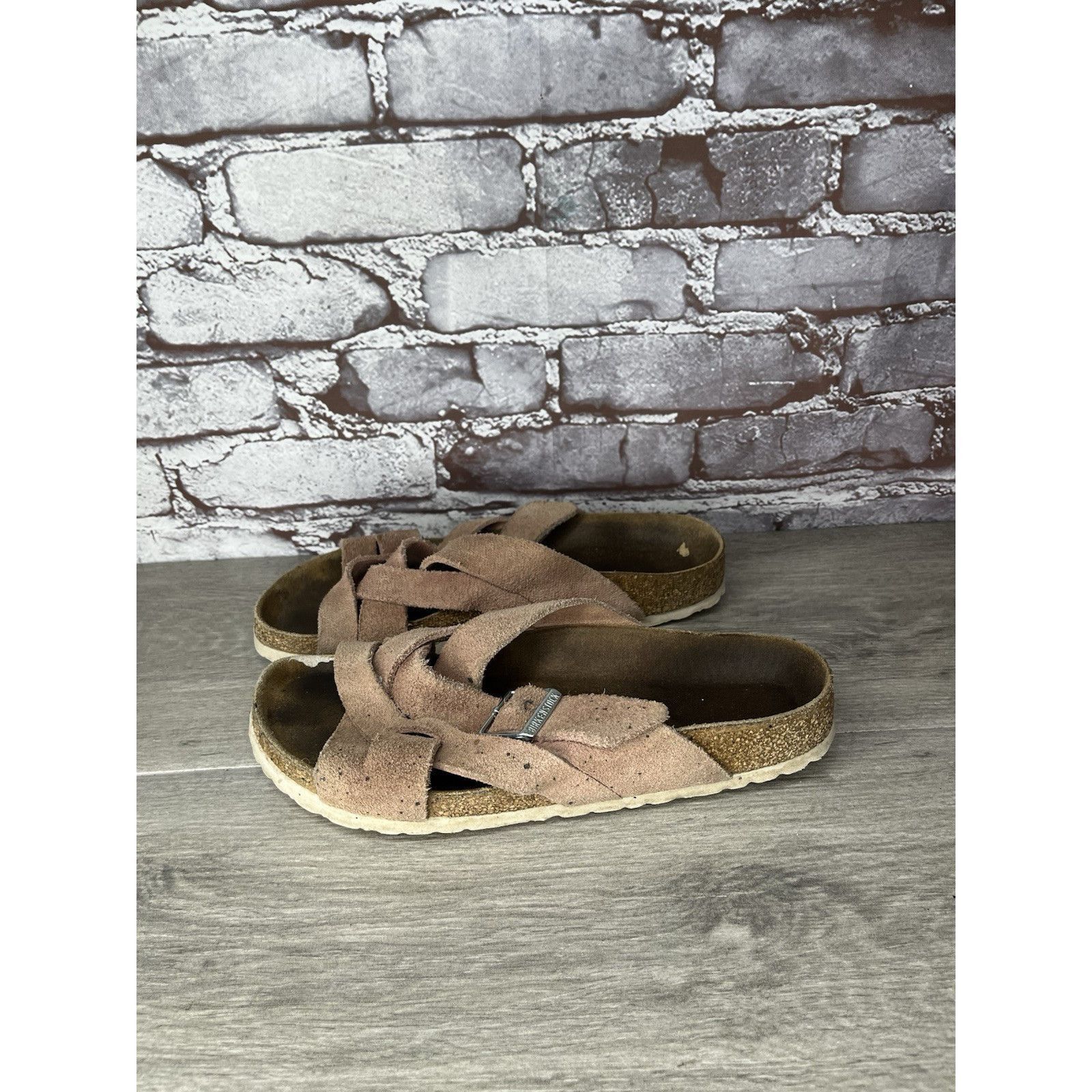 Birkenstock Birkenstock Lugano Pink Clay Suede Leather Slides Sandals Wo Size US 8.5 / IT 38.5 - 9 Thumbnail