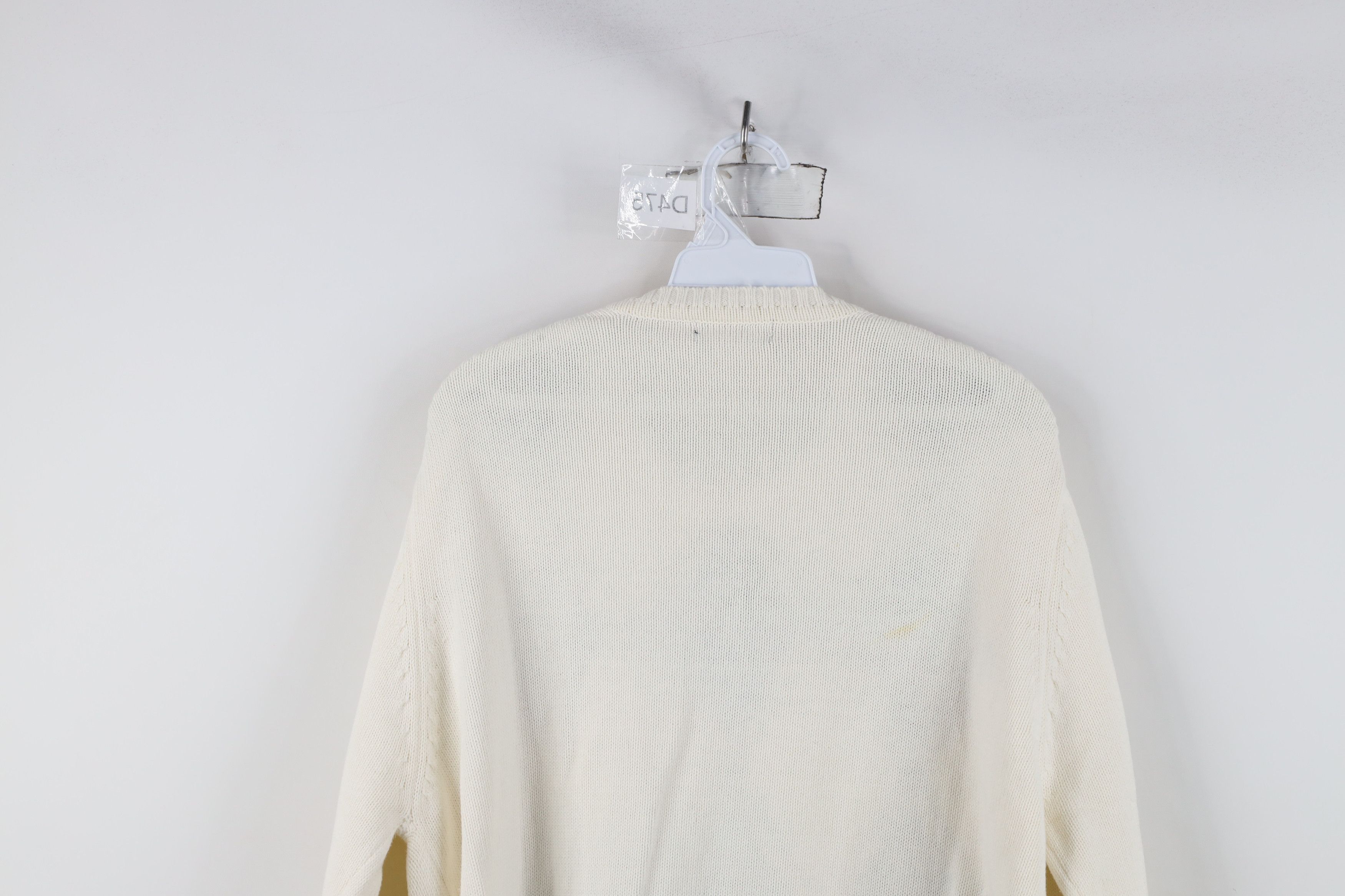 Vintage Vintage 90s Streetwear Diamond Cotton Knit Crewneck Sweater Size US L / EU 52-54 / 3 - 11 Thumbnail
