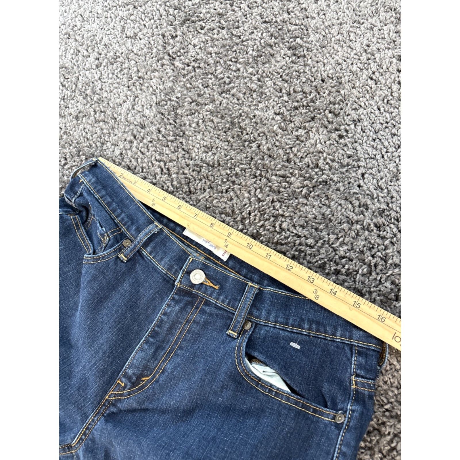 Levi's VINTAGE Levi's 515 Jeans Women 12 Bootcut Dark Wash Blue 90s Hipster Classic Denim Stretch Jeans Mens? Size 34" / US 12 / IT 48 - 4 Thumbnail