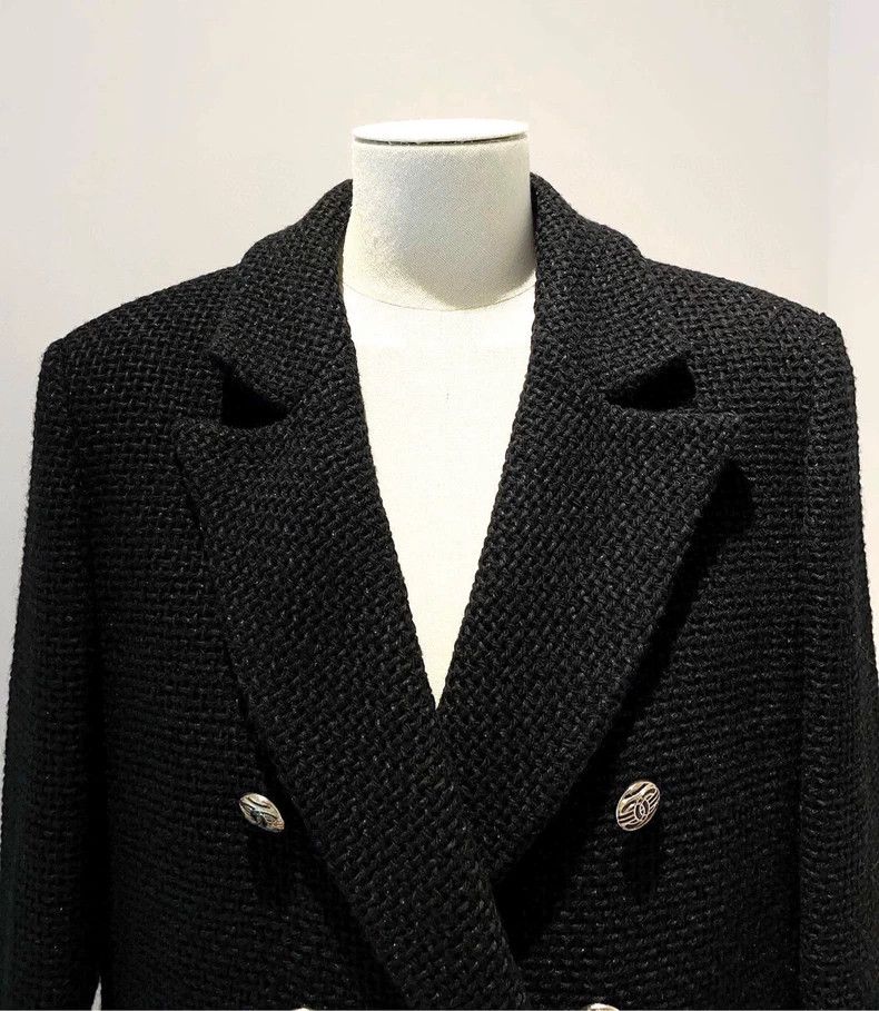 Chanel Chanel 21P black tweed double-breasted jacket 2504-Nextarr Size XS / US 0-2 / IT 36-38 - 3 Thumbnail
