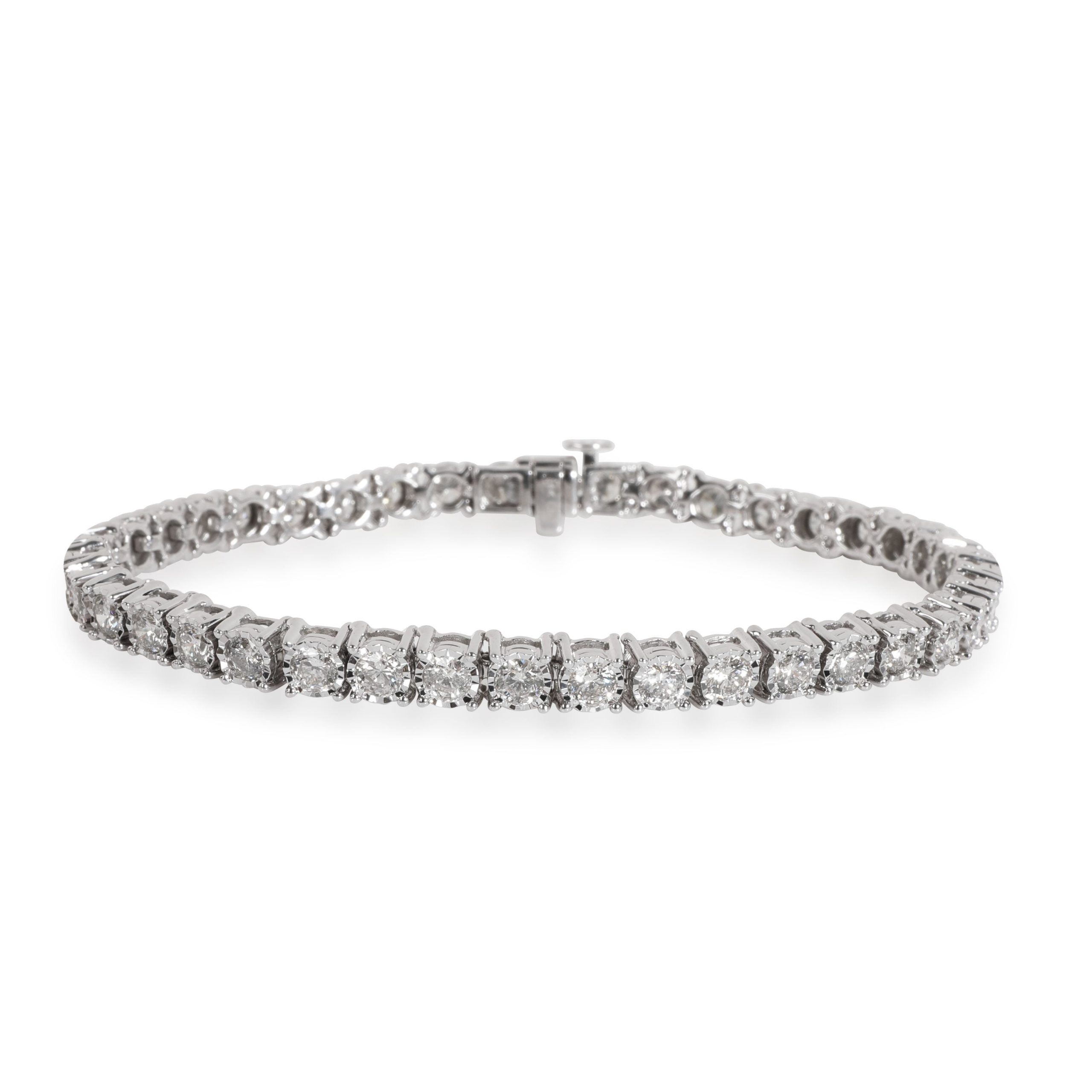 image of Louis Vuitton Miracle Set Diamond Bracelet In 14K White Gold 5.30 Ctw, Women's