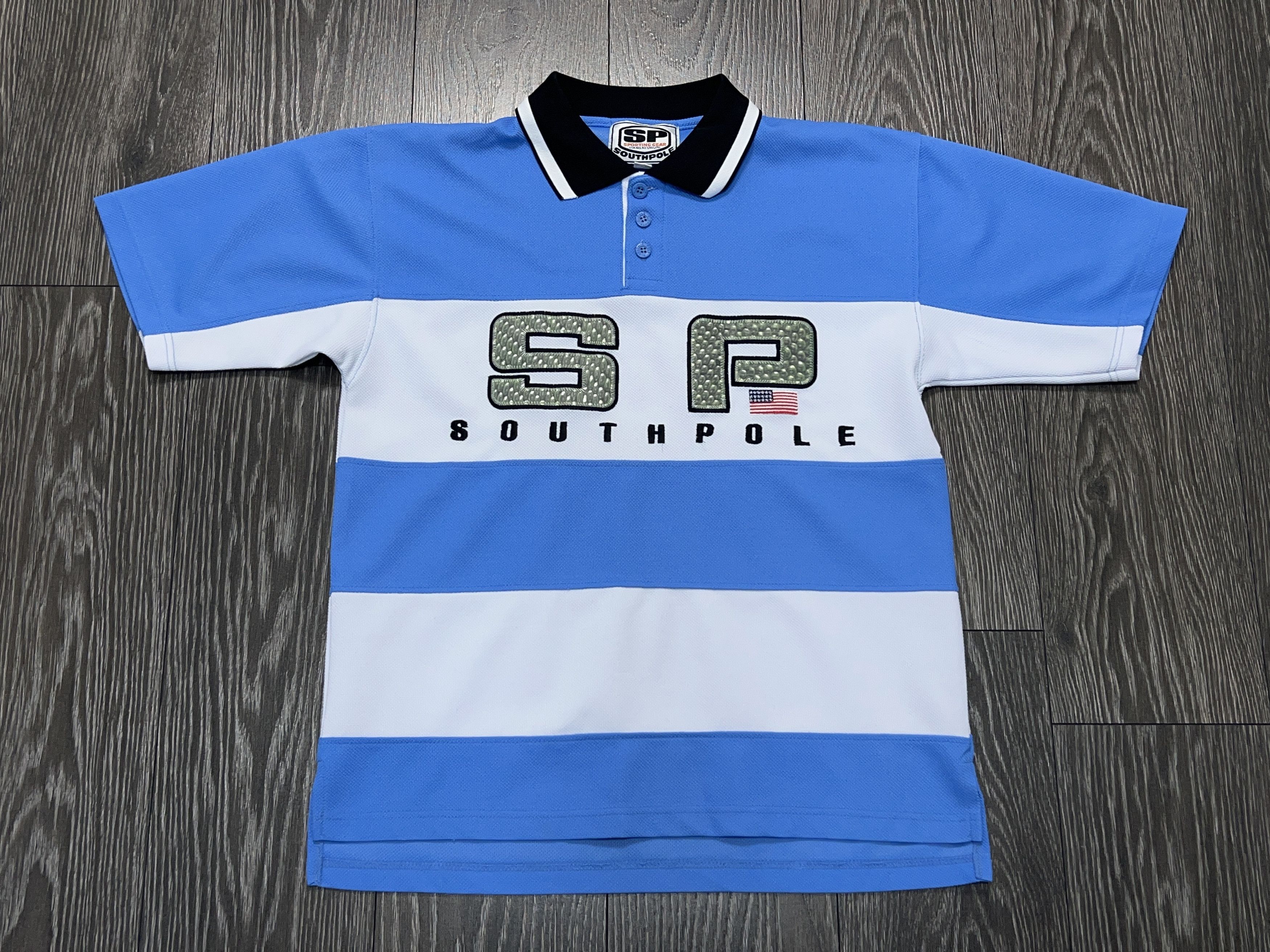 Southpole Vintage Mens Big Logo Embroidery Polo T Shirt Made in Korea Size US M / EU 48-50 / 2 - 1 Thumbnail