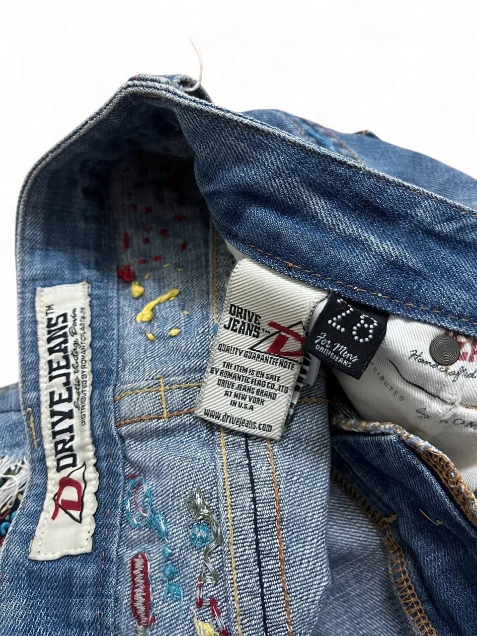 Hysteric Glamour Flared drive Jeans distressed low rise wideleg embroided Size US 29 - 15 Thumbnail