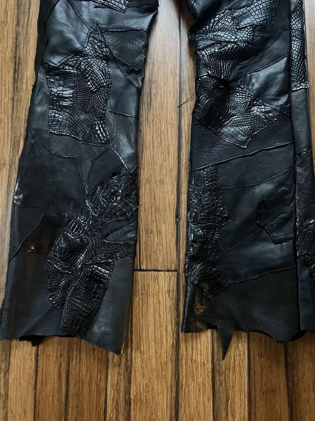 Yasuyuki Ishii Yasuyuki Ishii Leather Variation Patchwork Jeans Size US 34 / EU 50 - 9 Thumbnail