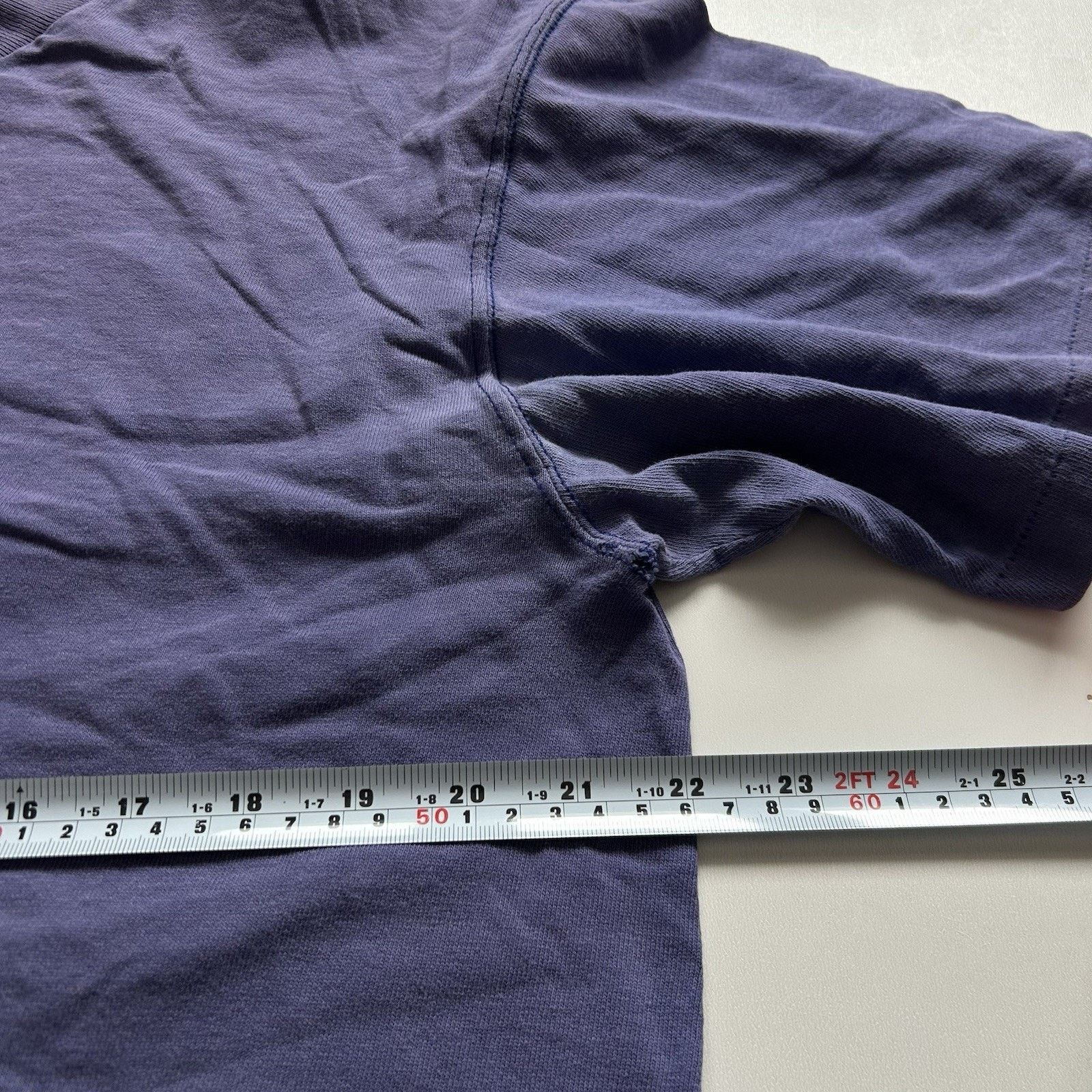 Vintage Vintage Faded Navy Blue Blank T Shirt Large 90s Cotton Rare Size US L / EU 52-54 / 3 - 9 Thumbnail