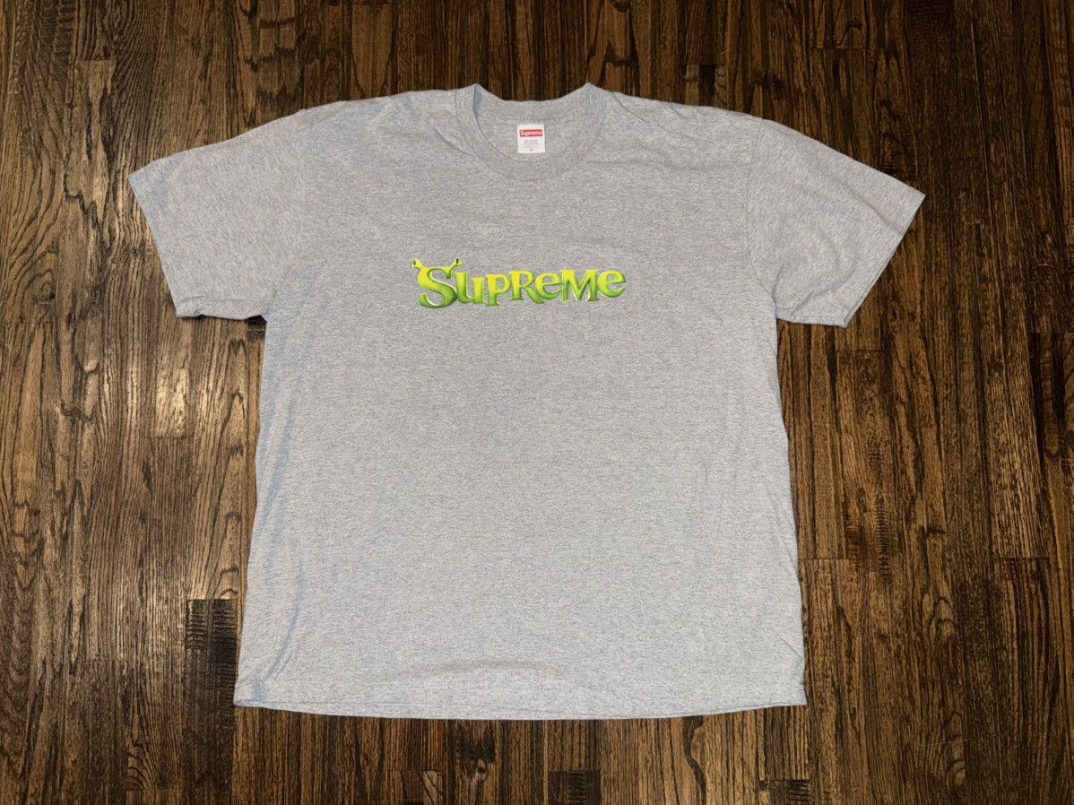 Supreme Supreme (FW21) Graphic Shrek Tee Heather Gray Size XL Size US XL / EU 56 / 4 - 1 Thumbnail