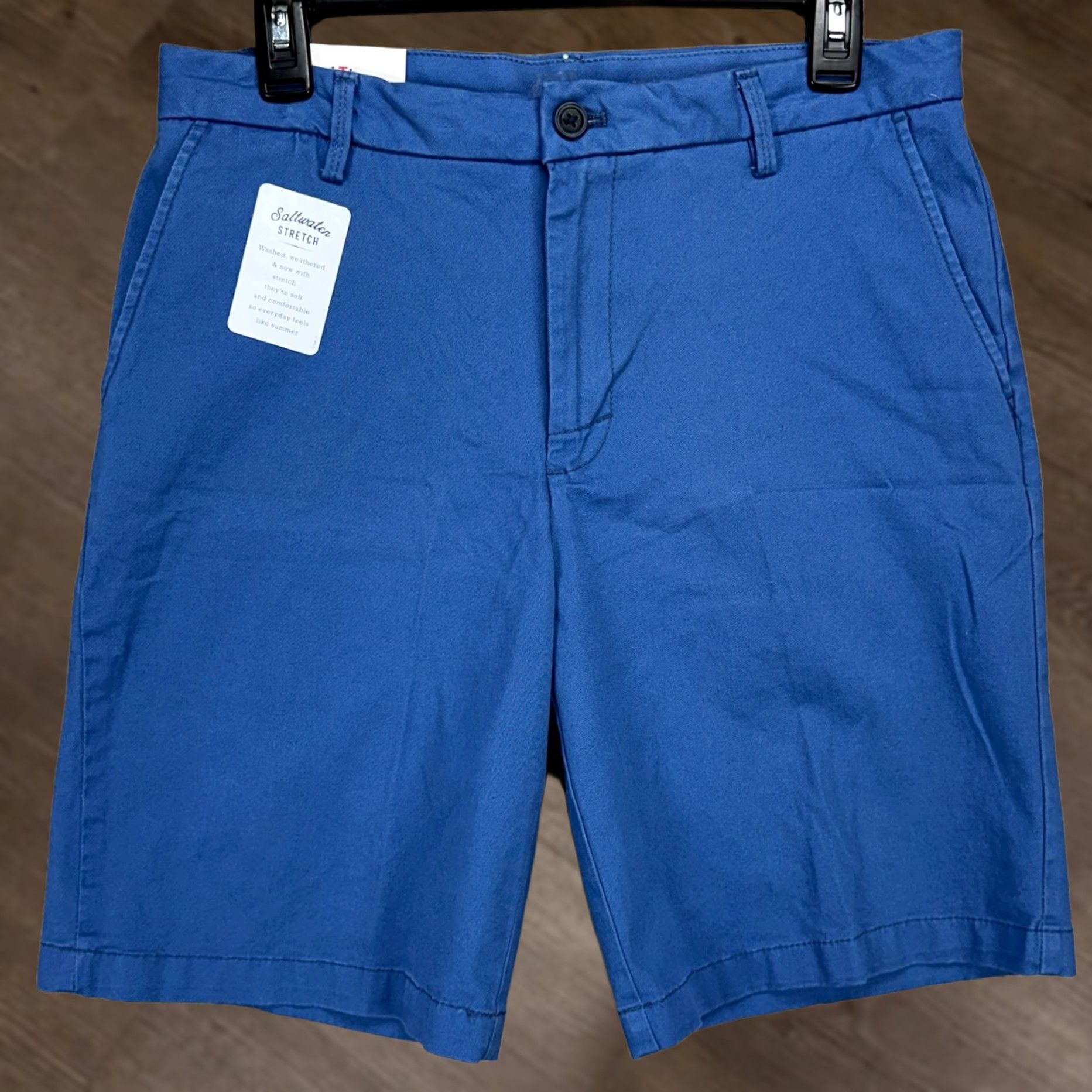 Izod VINTAGE? Izod Saltwater Mens Chino Golf Shorts 30 Blue Performance Stretch Flat Front NEW Size US 30 / EU 46 - 1 Thumbnail