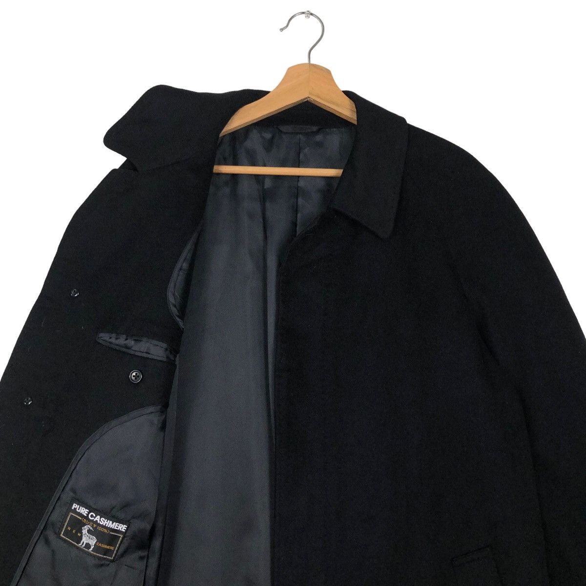 Japanese Brand 🔥Rich Black - Fly Coats Long Jacket Wool Valentino Rudy Size US M / EU 48-50 / 2 - 9 Thumbnail