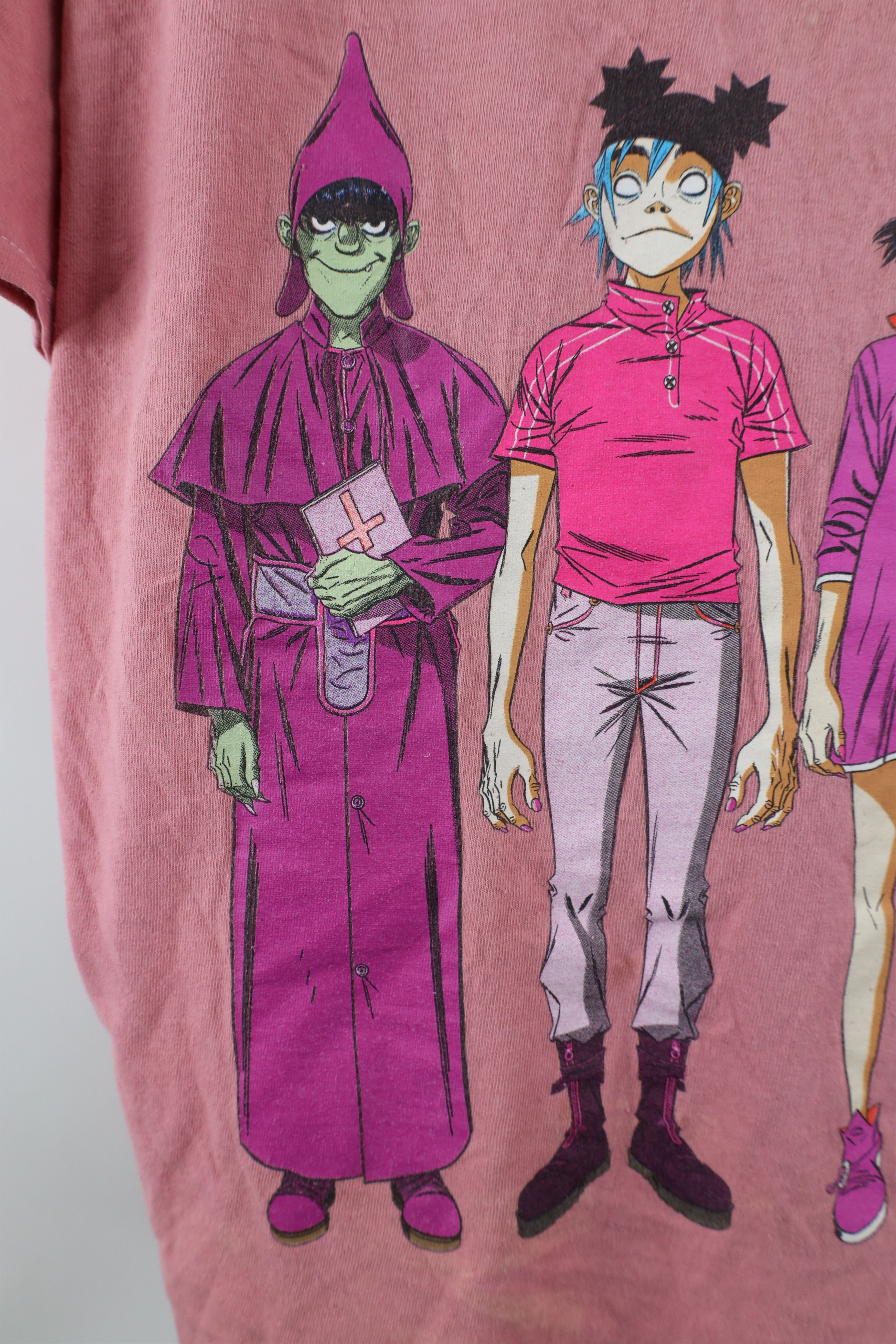 Vintage Vintage Spell Out Gorillaz Band Short Sleeve T-Shirt Size US XXL / EU 58 / 5 - 5 Thumbnail