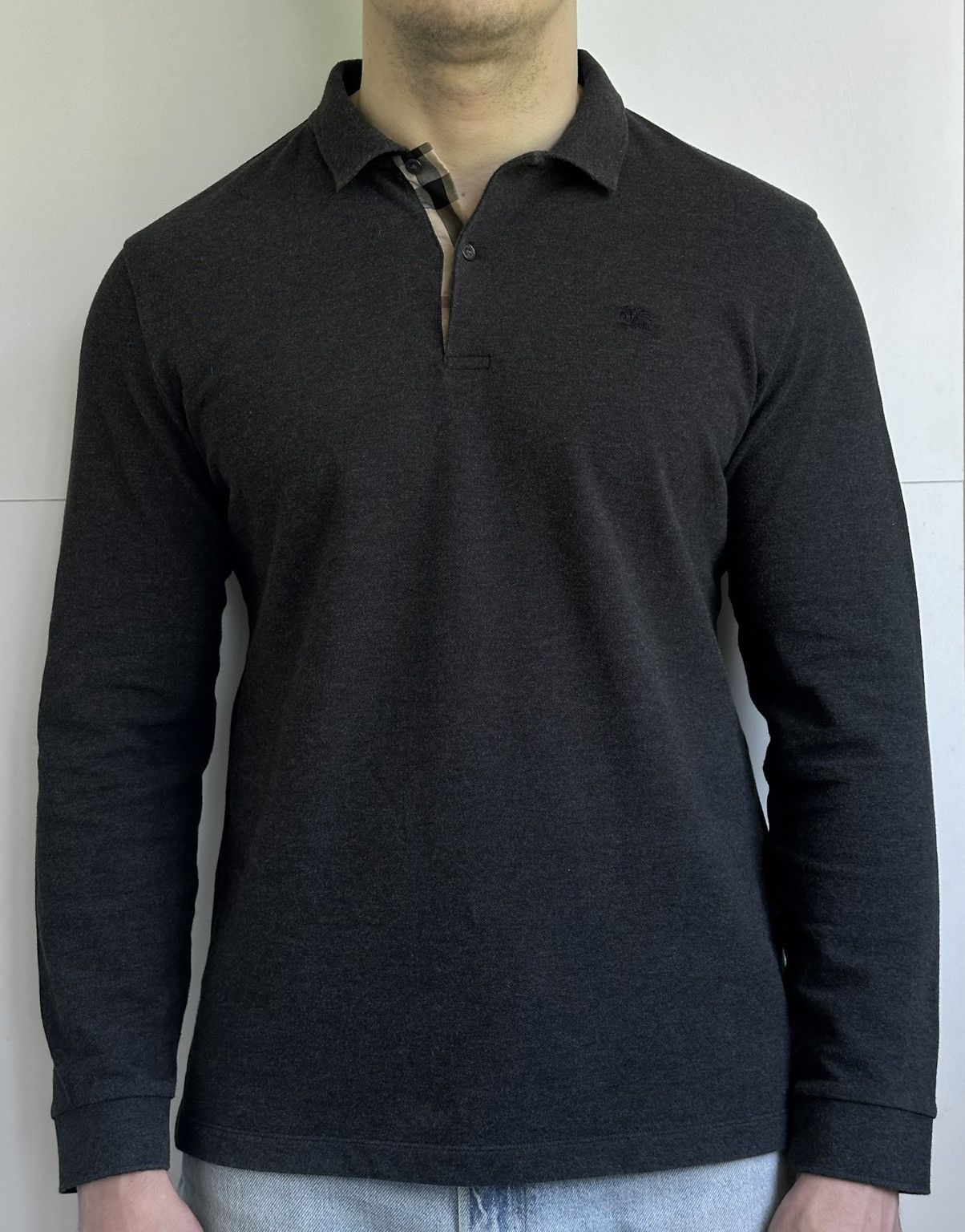 Burberry Burberry Men's Long Sleeve Polo Shirt Size XXL Check Placket Size US XXL / EU 58 / 5 - 1 Thumbnail