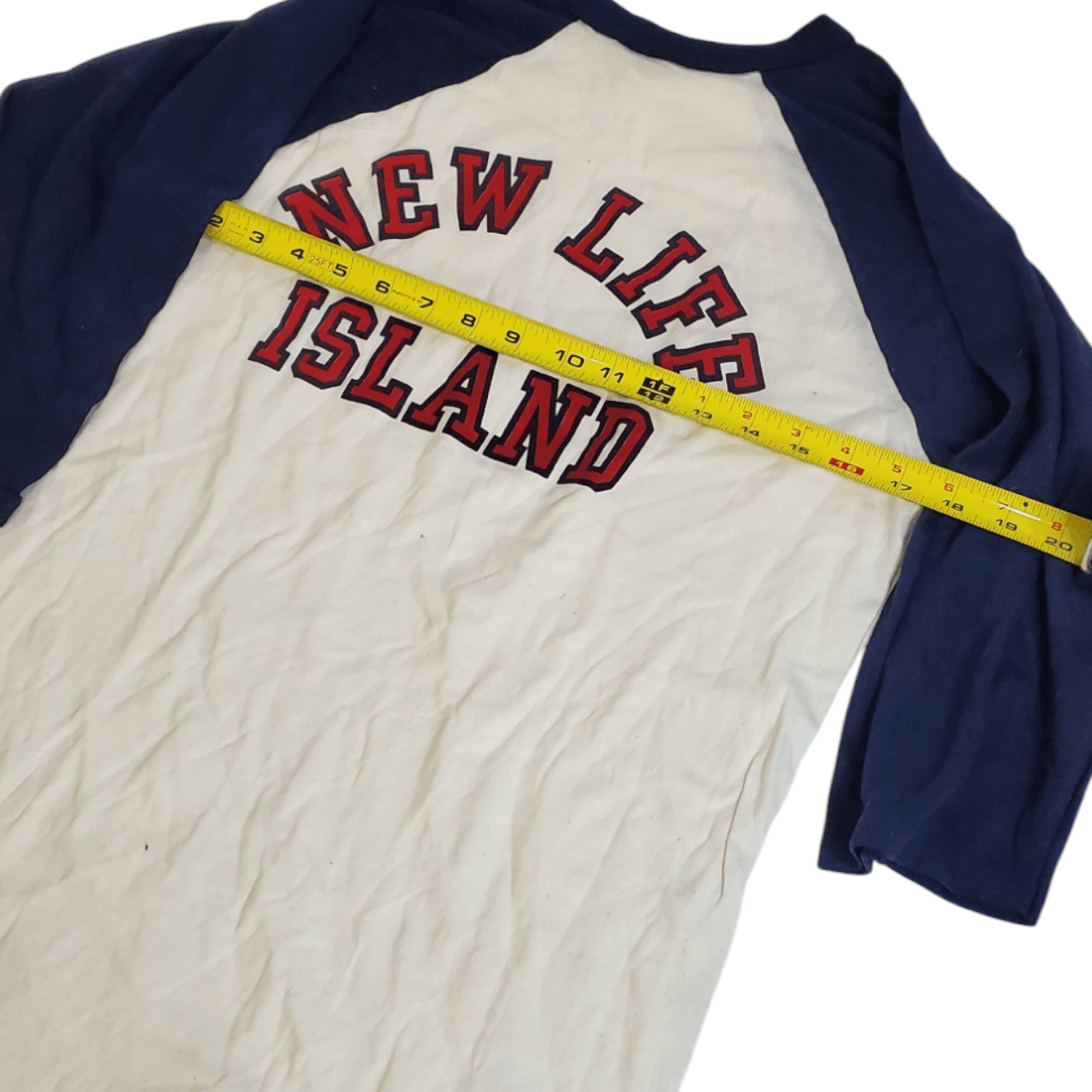 Vintage 70s New Life Island Raglan Baseball T-Shirt Size US L / EU 52-54 / 3 - 5 Thumbnail