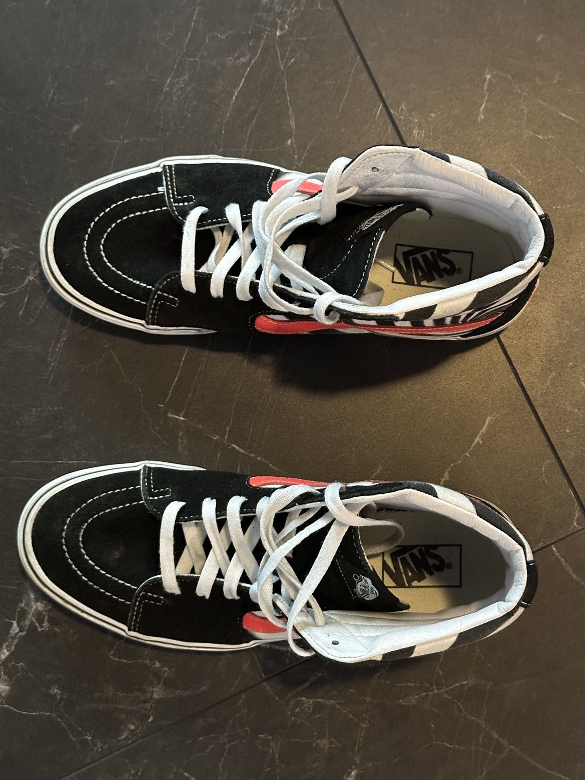 Vans Vans Sk8-Hi Zebra Stripe Black White Men’s 10.5 Size US 10.5 / EU 43-44 - 5 Thumbnail
