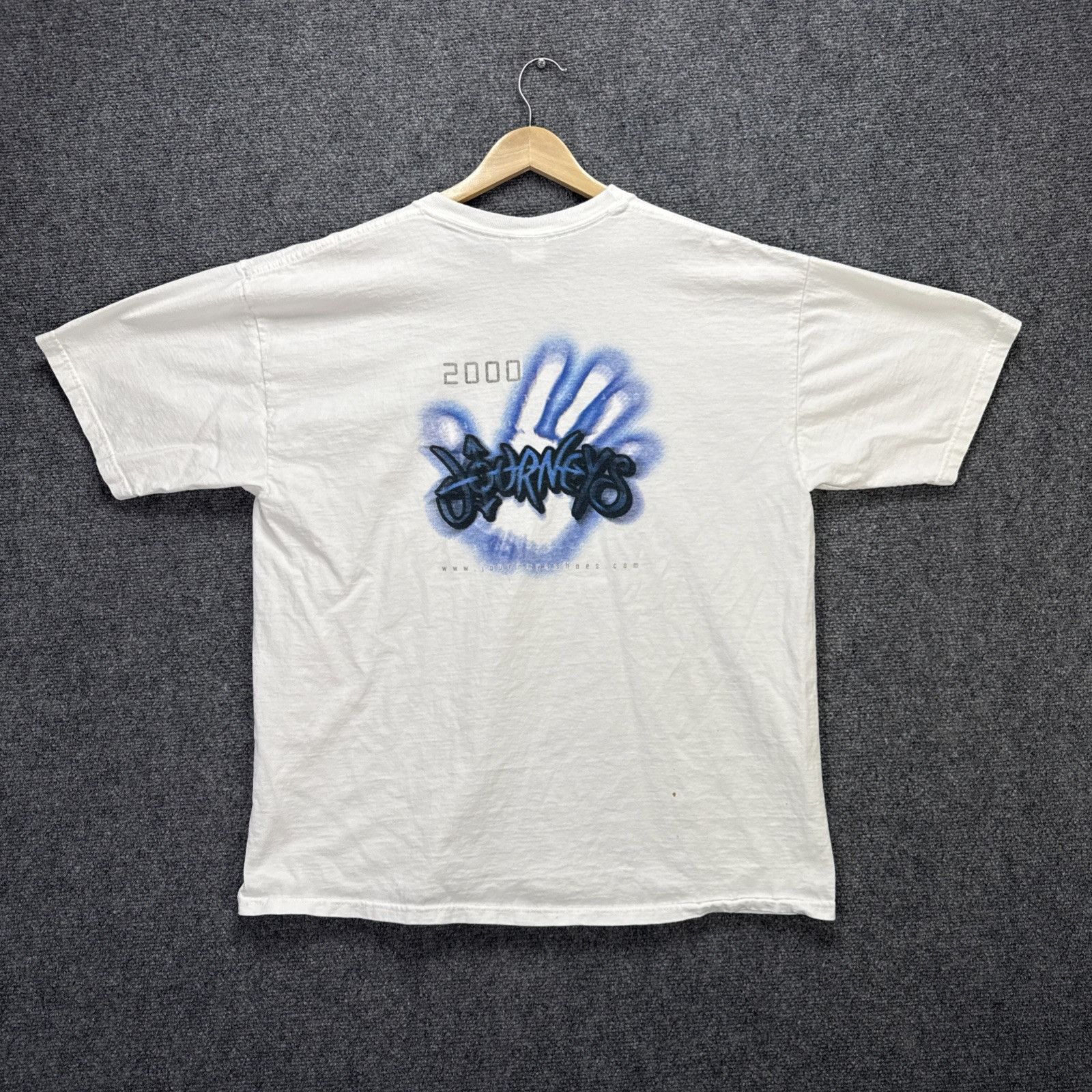 Vintage Vintage Journeys Shirt Mens XL White Y2K Skate Shoes Store Size US XL / EU 56 / 4 - 2 Thumbnail