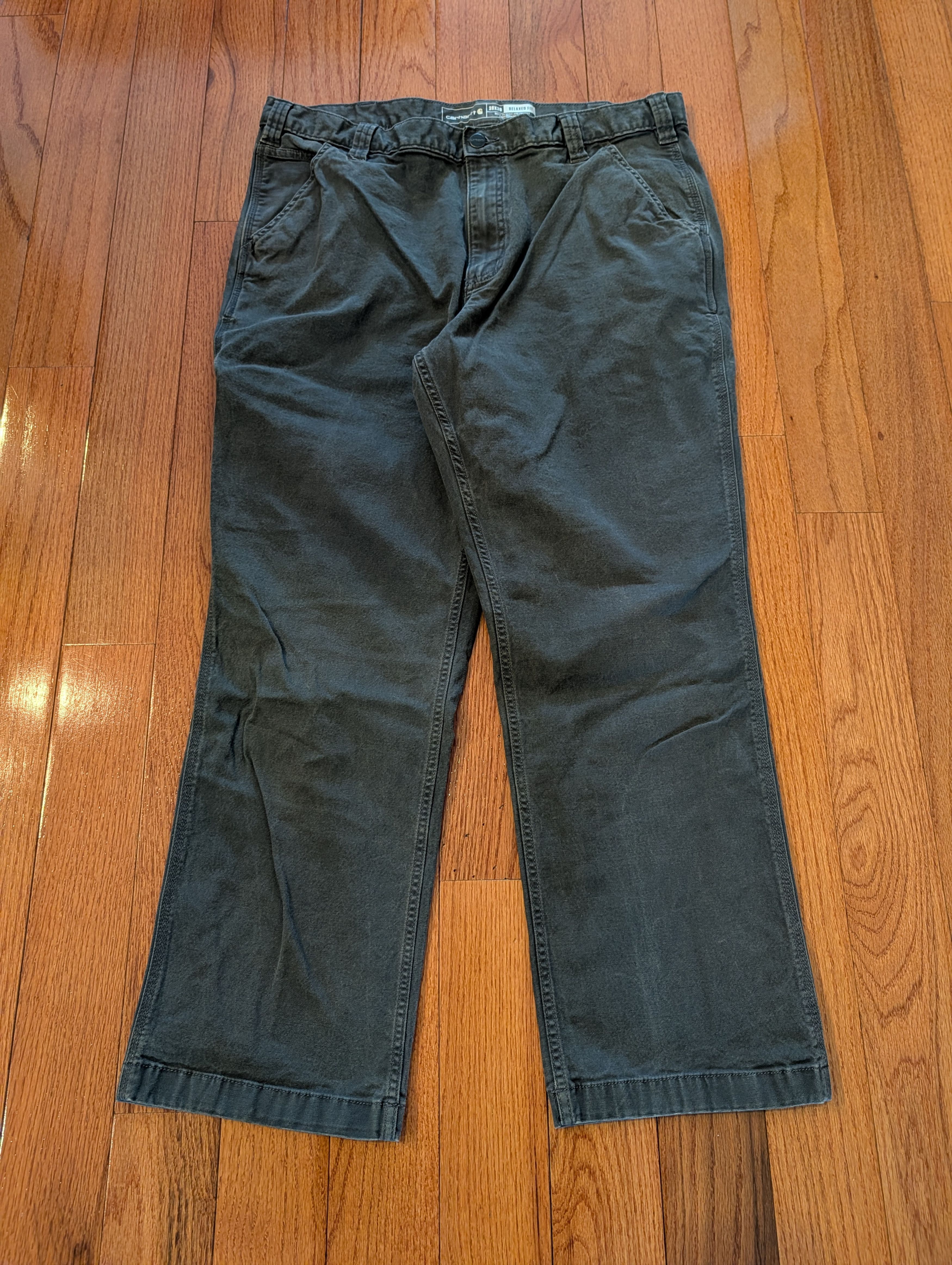 Carhartt Vtg Carhartt Relaxed Fit Work Pants Gray Canvas 38x30 Size US 38 / EU 54 - 3 Thumbnail