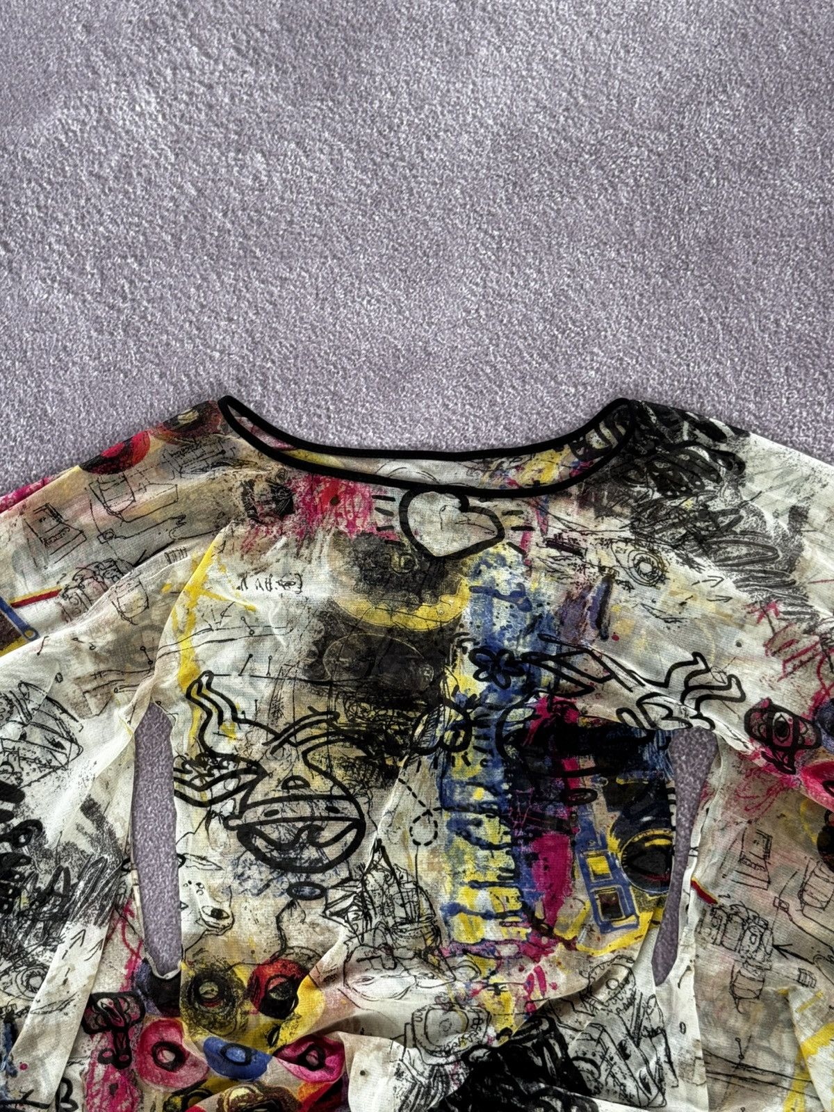 Japanese Brand Avant Garde Abstract Vibe Y2K Floral Pattern Blouse Size M / US 6-8 / IT 42-44 - 4 Thumbnail