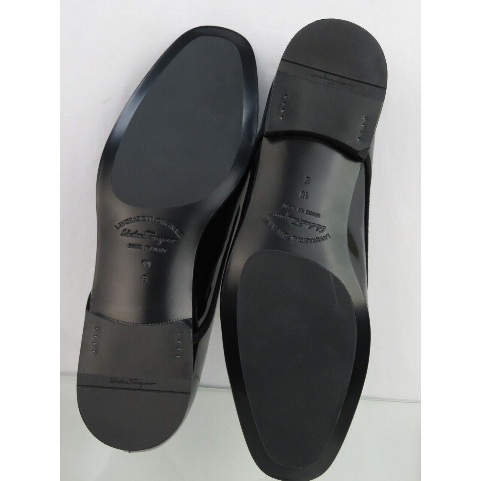 Salvatore Ferragamo FERRAGAMO MAGIC BLACK PATENT LEATHER DRESS DERBY OXFORD 10 E Size US 11 / EU 44 - 11 Thumbnail