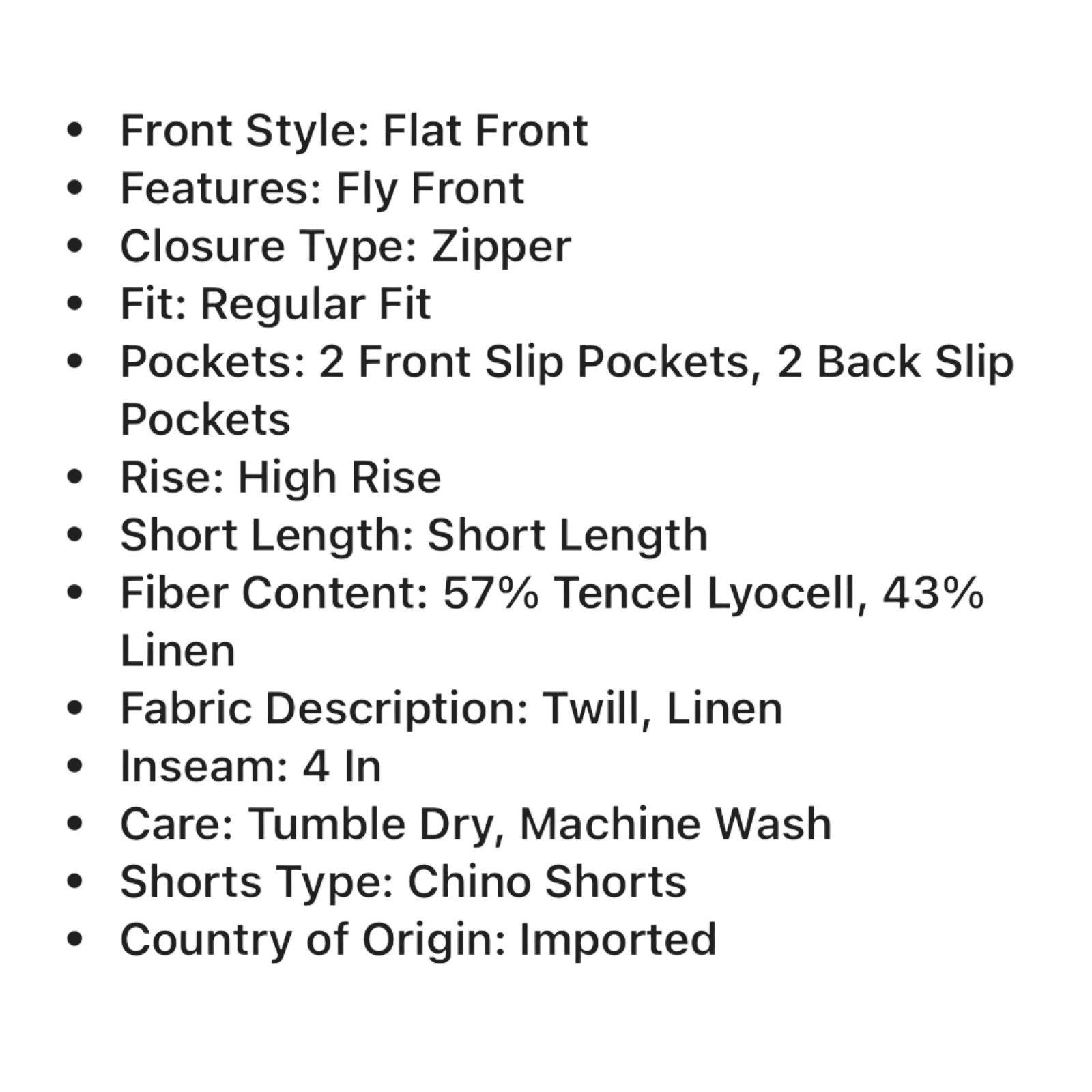 Other A.N.A - Women's High-Rise Linen Chino Short - Olive Green - Size 36" / US 14 / IT 50 - 10 Thumbnail
