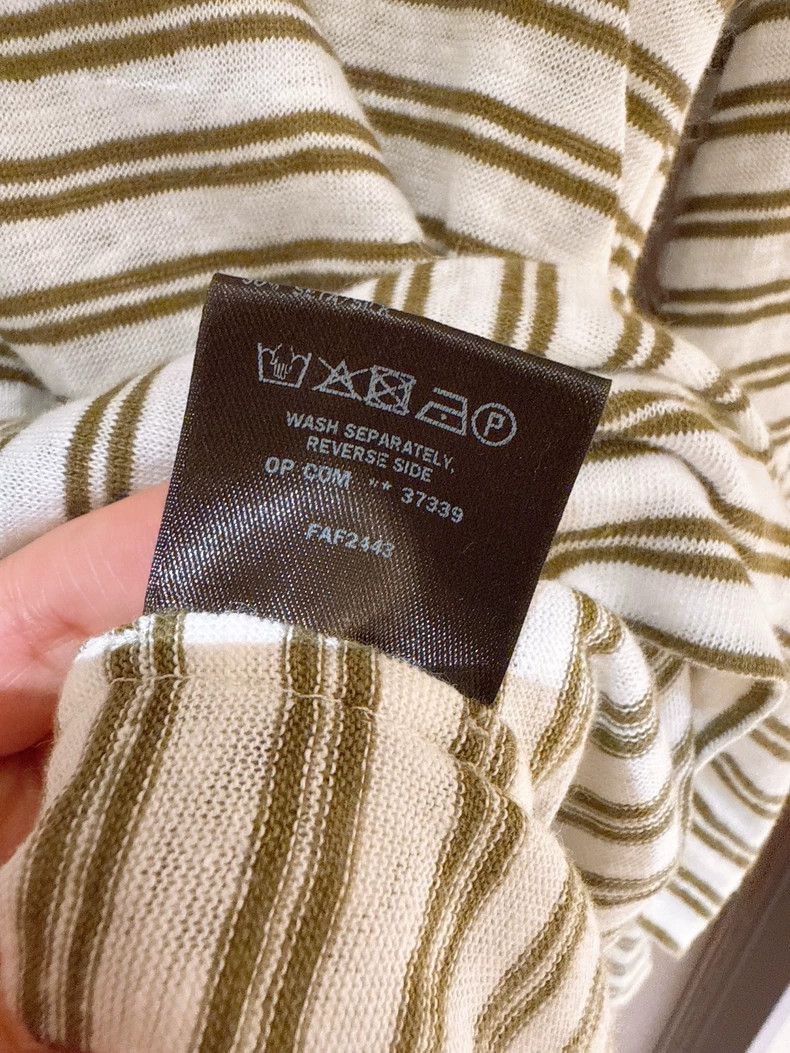 Loro Piana LORO PIANA Stripe linen knit long sleeves Size L / US 10 / IT 46 - 9 Thumbnail