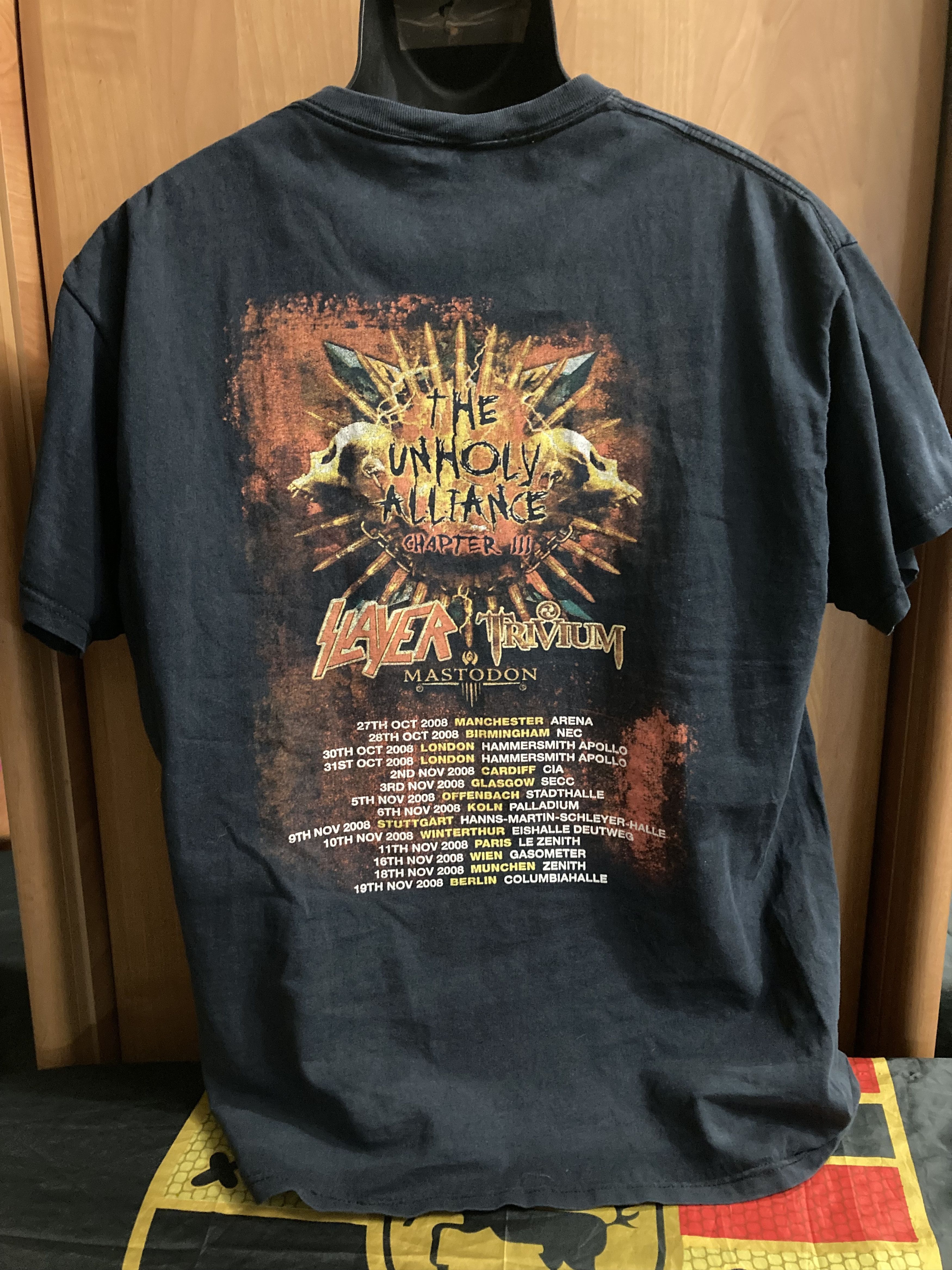 Slayer Rare 2008 Unholy Alliance Slayer Trivium Mastodon Tour Tee Size US XL / EU 56 / 4 - 2 Thumbnail