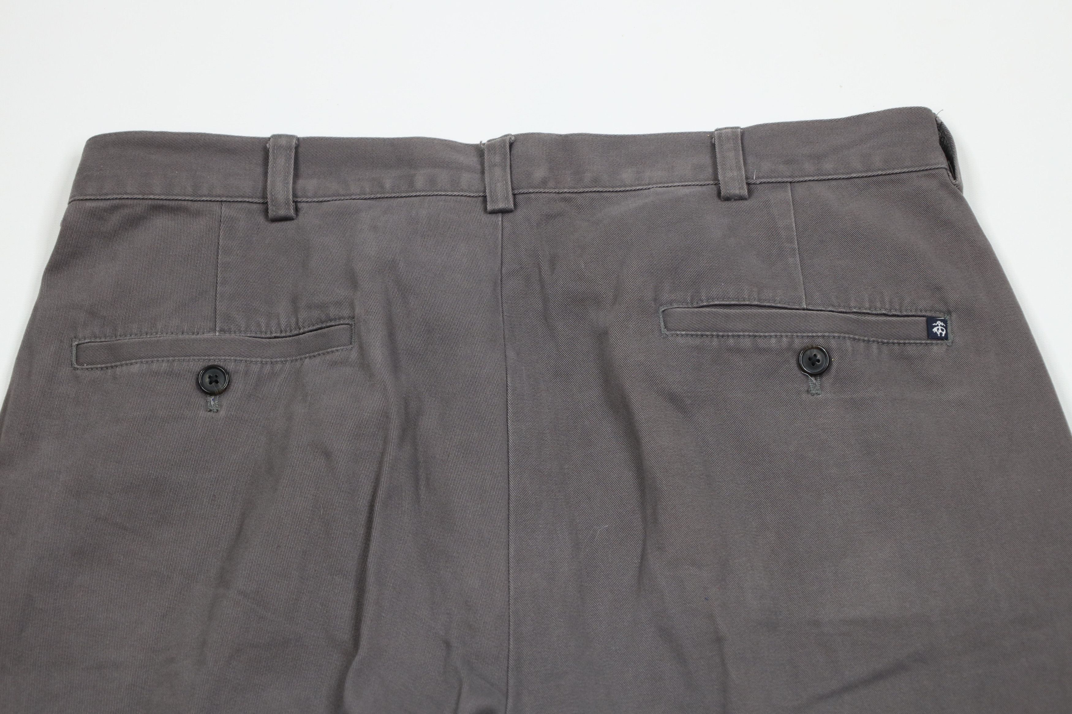 Brooks Brothers × Vintage Vintage Brooks Brothers Cuffed Wide Leg Chino Pants Gray Size US 35 - 9 Thumbnail