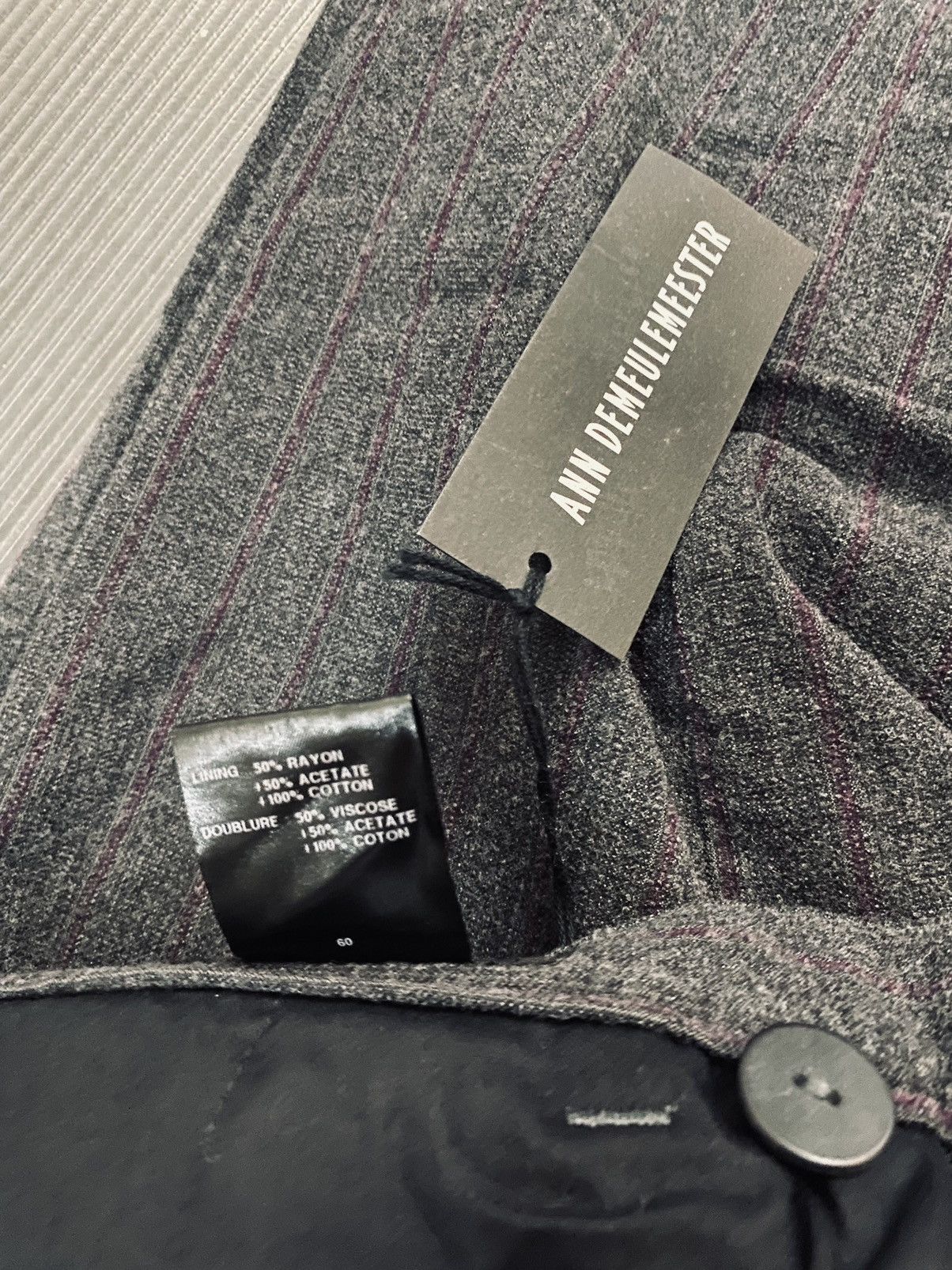 Ann Demeulemeester Ann Demeulemeester char grey striped pants XL NEW Size US 36 / EU 52 - 7 Thumbnail