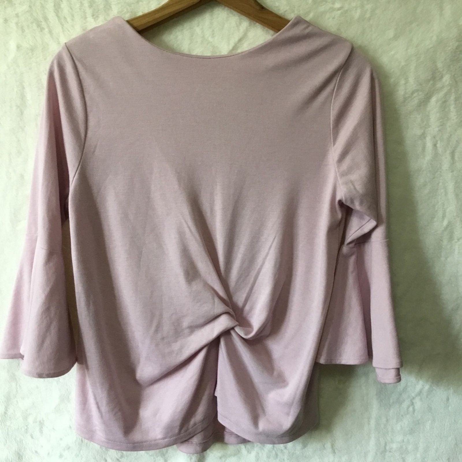 Other Ozoc Pink Long-Sleeve Twist-Back Top Size M / US 6-8 / IT 42-44 - 1 Thumbnail