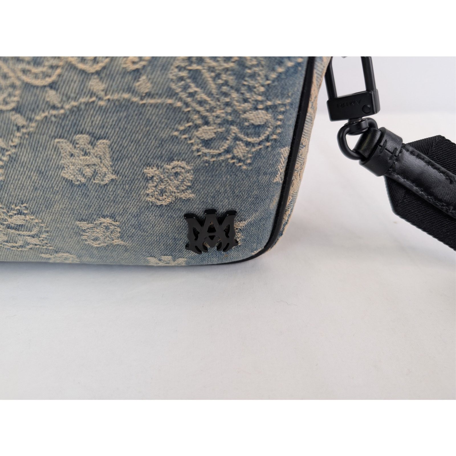 Amiri o1rshd1 Size: OS / Denim Bandana Jacquard Backpack in Indigo Size ONE SIZE - 8 Thumbnail