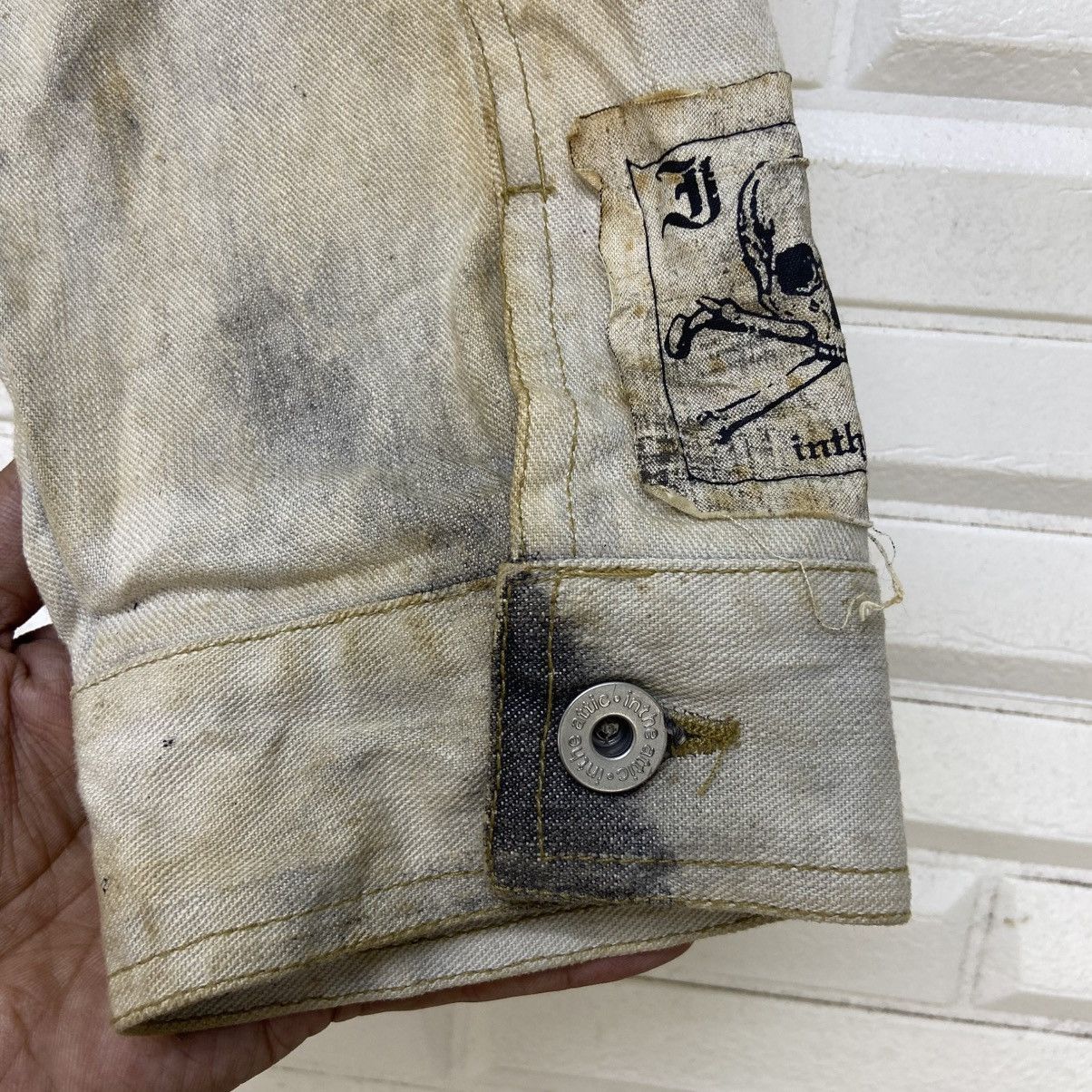 In The Attic Skull Prisoners Punk Street Fashion Distressed Denim Trucker Size US S / EU 44-46 / 1 - 16 Thumbnail