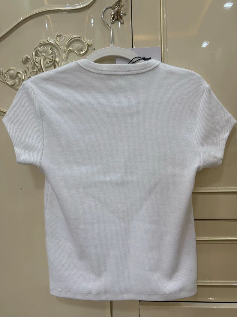 Alexander Wang Alexander Wang Logo Print Short Sleeve T-shirt- Size M / US 6-8 / IT 42-44 - 2 Thumbnail