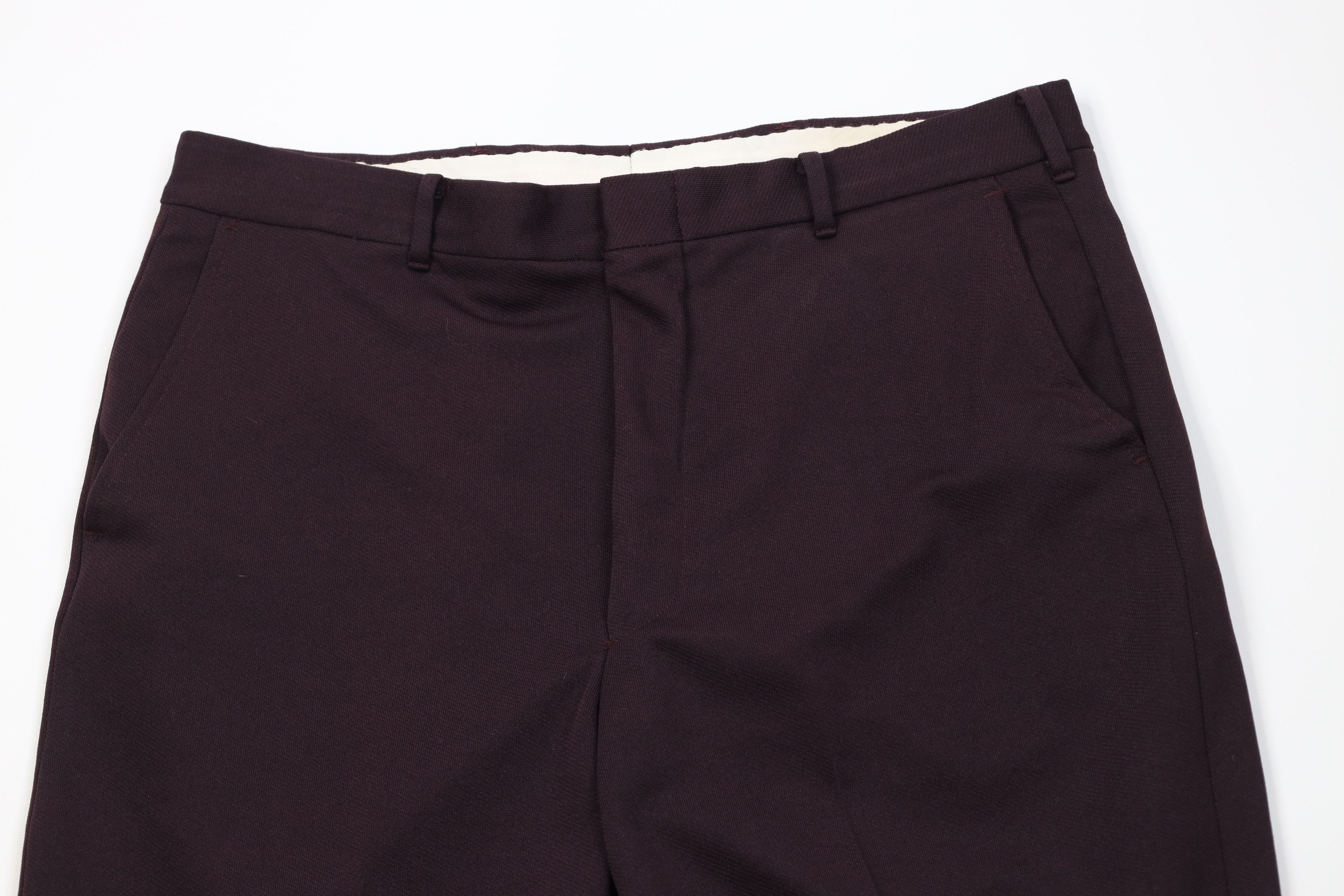Vintage Vintage 70s Streetwear Flared Wide Leg Chino Pants Purple Size US 34 / EU 50 - 2 Thumbnail