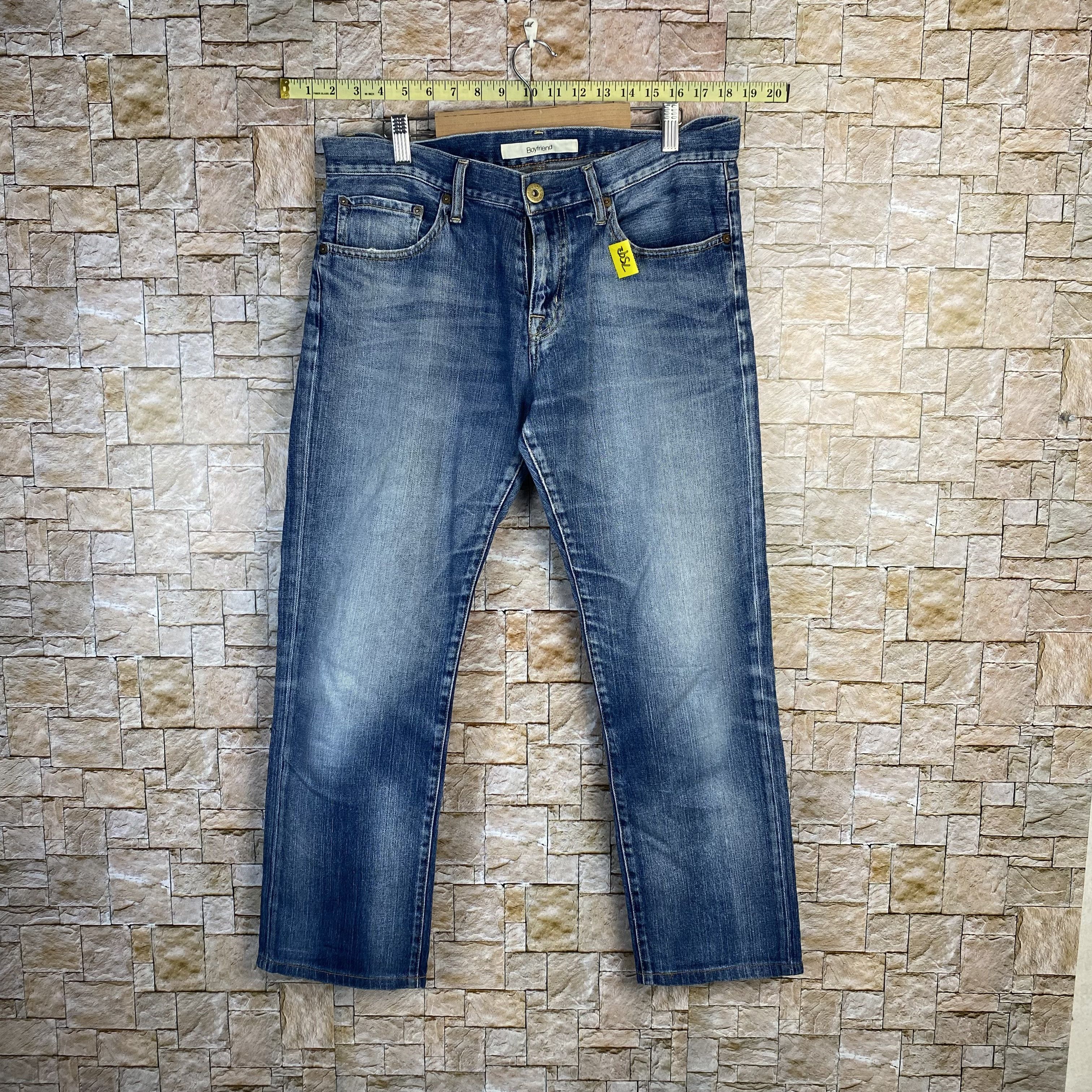 Uniqlo Boyfriend Blue Denim Pants #7592