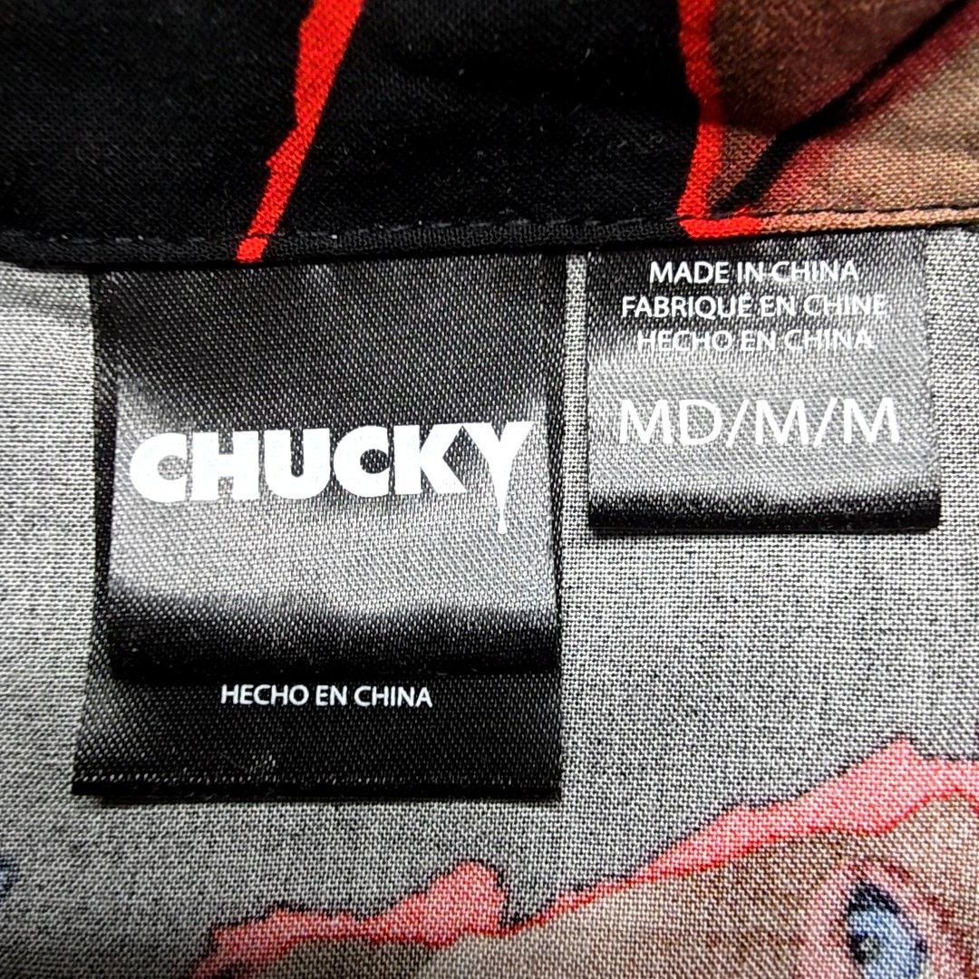 Other Chucky Horror Movie Shirt Wanna Play AOP Medium Button Up Size US M / EU 48-50 / 2 - 7 Thumbnail