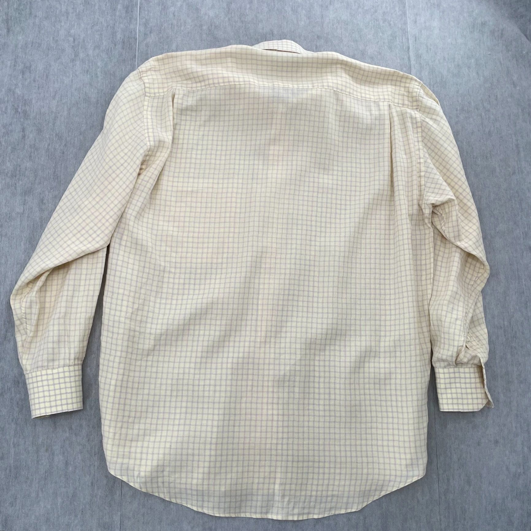 Canali VINTAGE Canali Shirt Adult 15.75/40 Yellow Lavender Check Button-Up Long Sleeve Mens Size US L / EU 52-54 / 3 - 4 Thumbnail
