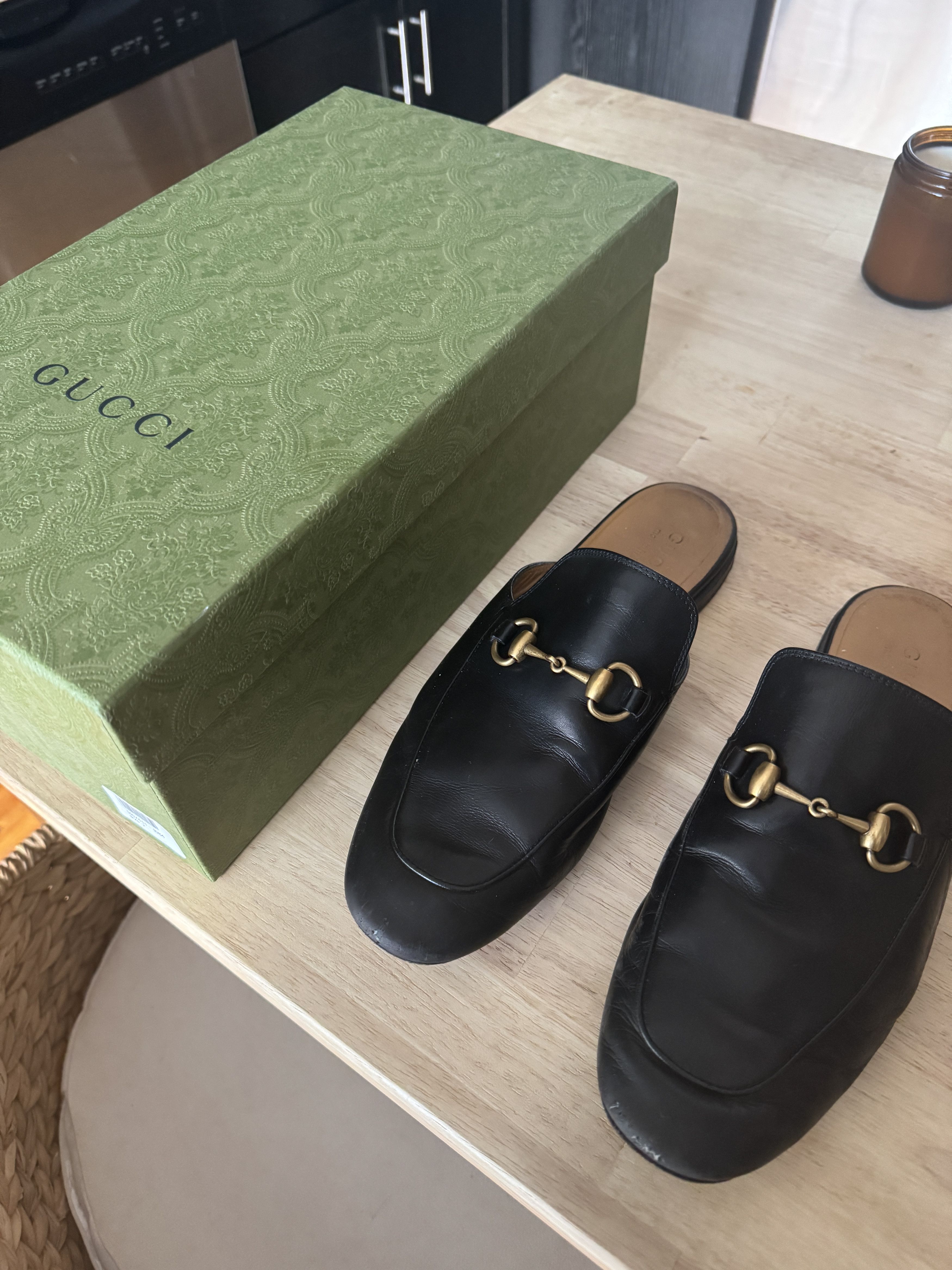 Gucci Gucci Horsebit Leather Backless Loafers Size US 7 / EU 40 - 1 Thumbnail