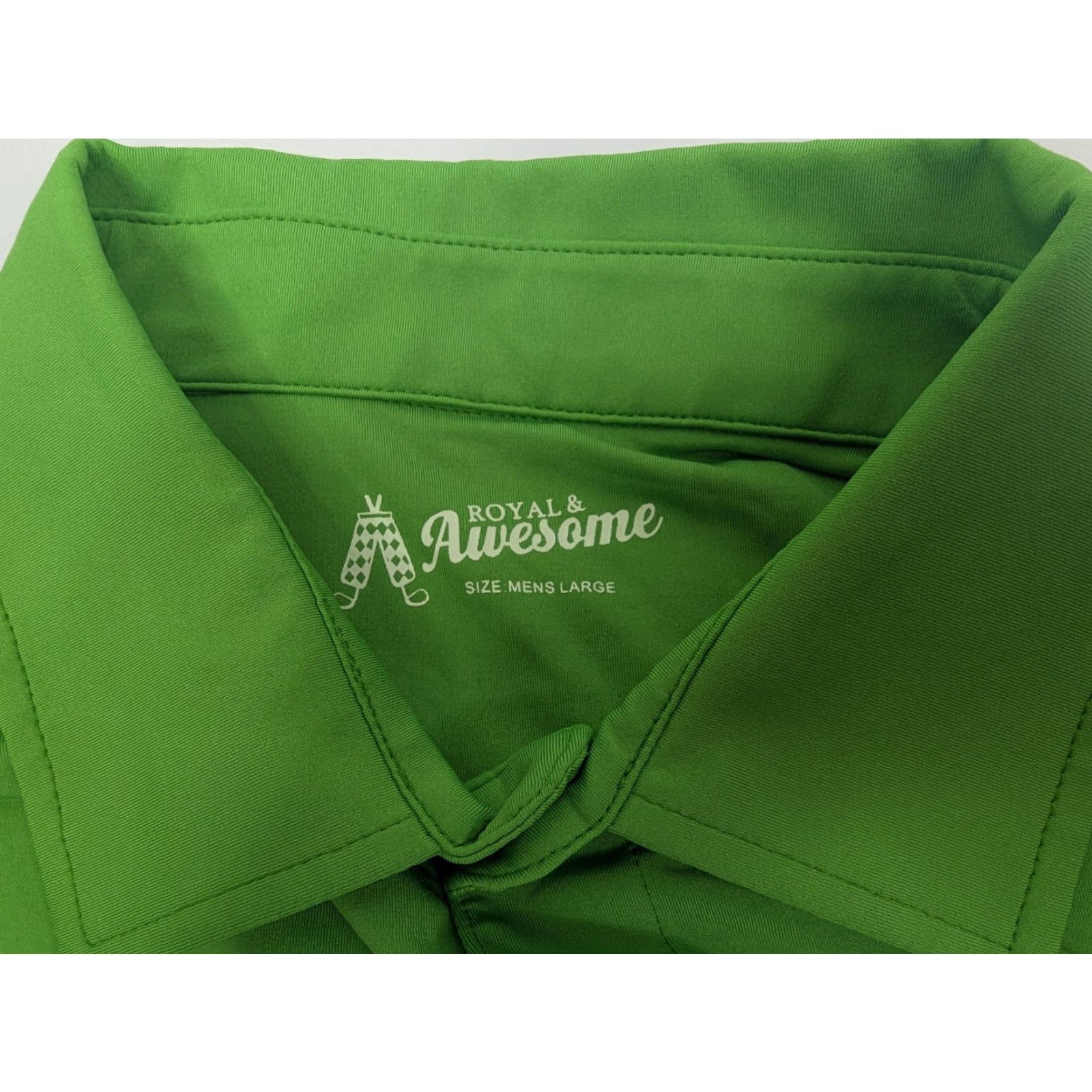 Vintage Royal & Awesome Shirt Mens L Green Performance Stretch Golf Polo NWT Size US L / EU 52-54 / 3 - 6 Thumbnail